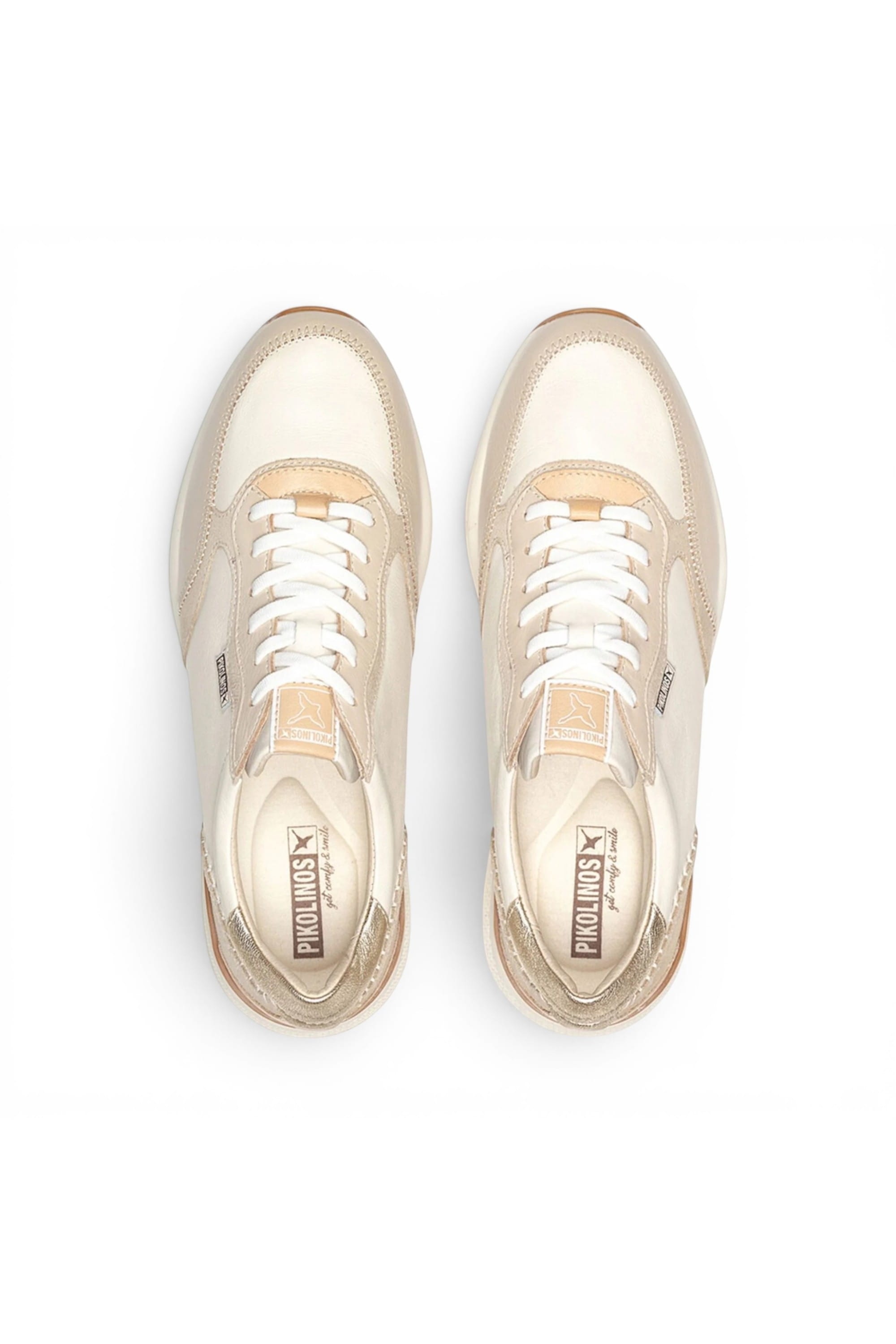 Beige Womens Sneaker Trainers Shoes-W1M-6625C1, Image 8 of 8