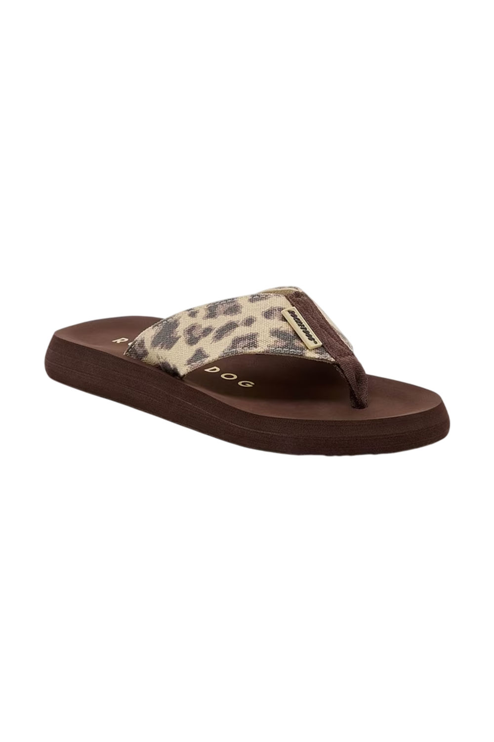 Tan Adios Leopard Print Flip Flops, Image 5 of 5