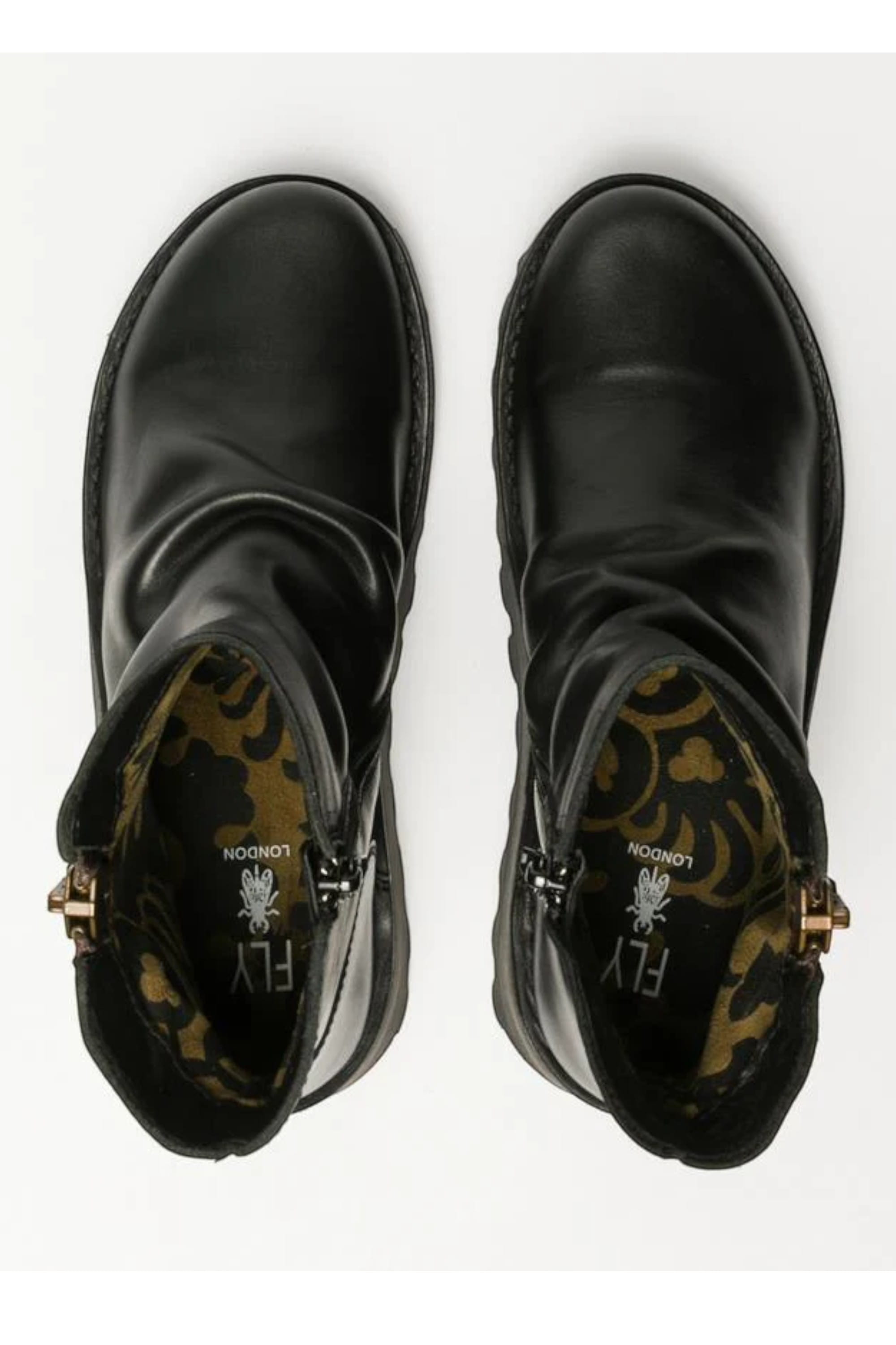 Black Womens Leather Heel Ankle Boots - Mon944, Image 5 of 8