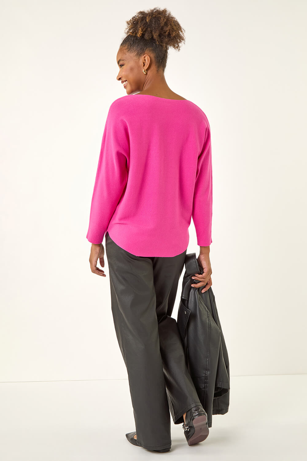 Cerise Embellished Stripe Knit Jumper, Image 4 of 5