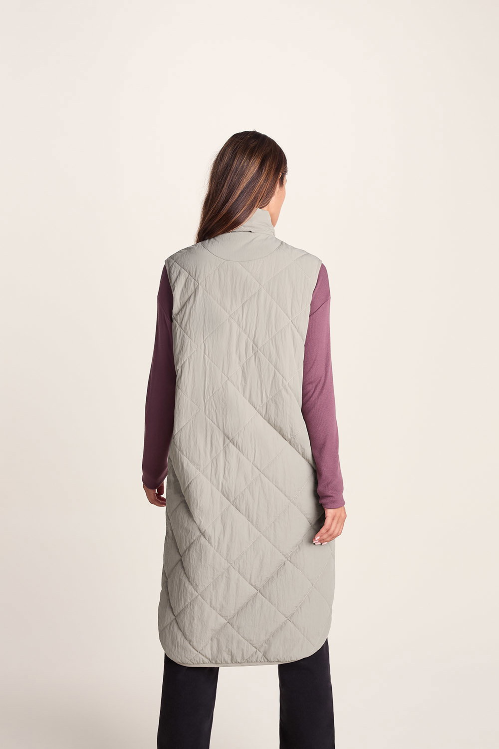 Taupe Anda Shower Resistant Insulated Gilet, Image 3 of 6