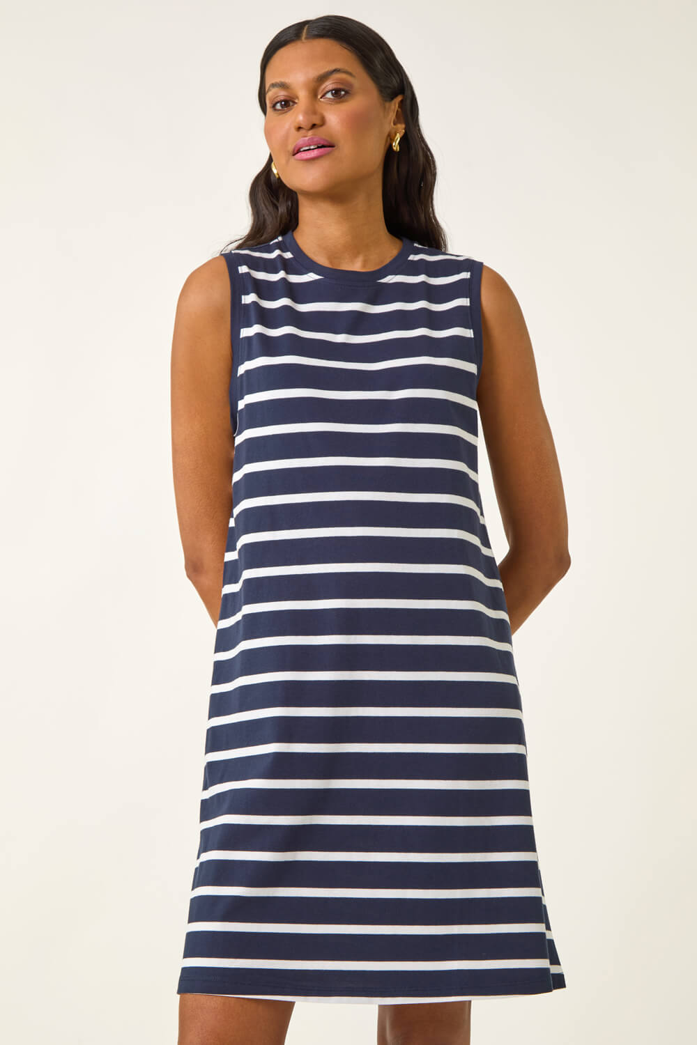 princess polly baby blue dress Pink & White Striped Cotton Maxi Dress for Women