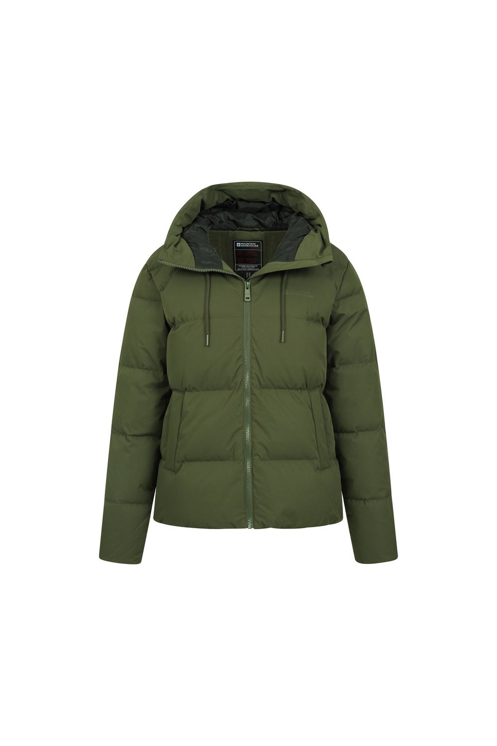 Khaki Cosy Extreme Short Down Jacket, Image 5 of 5