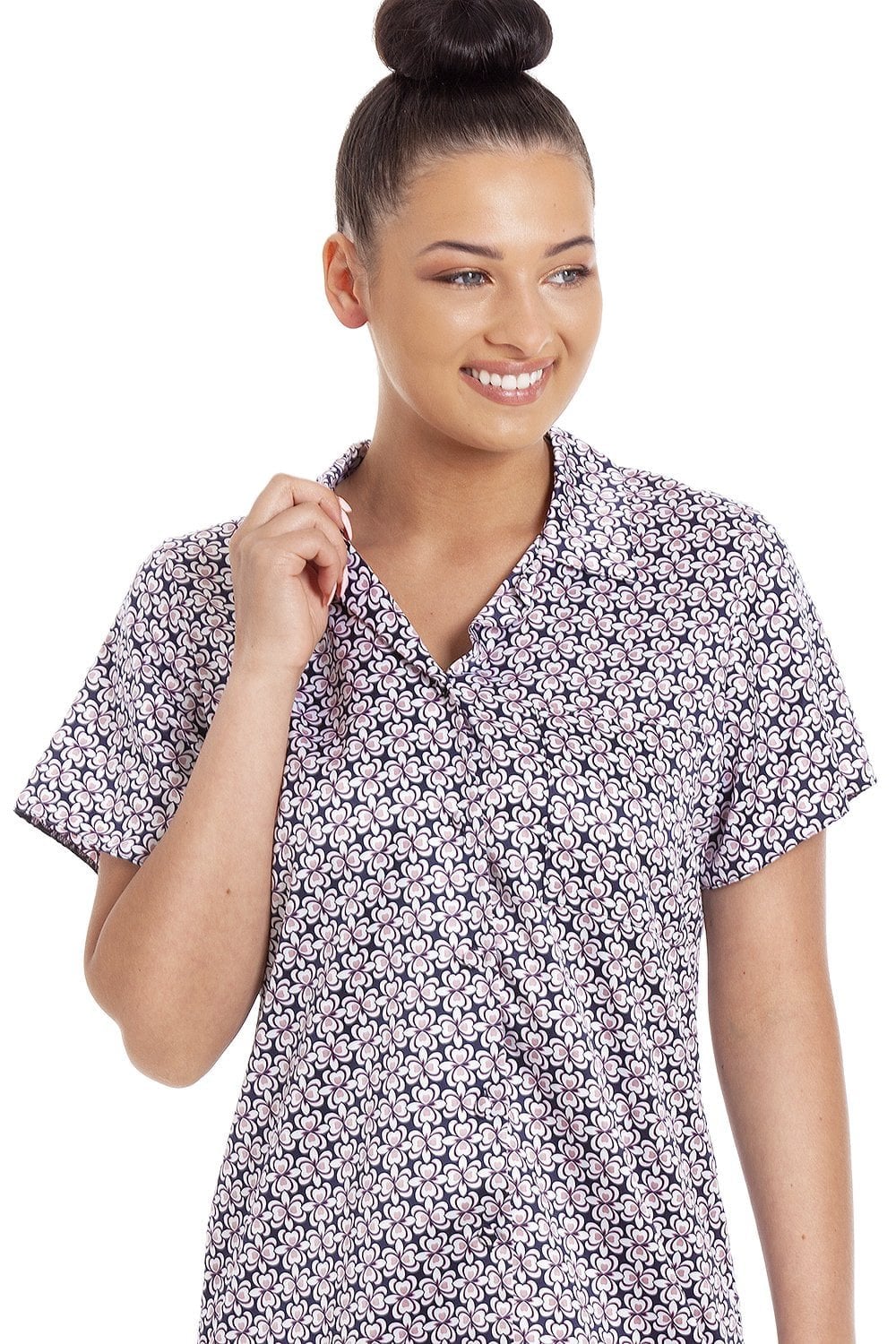 Navy Satin Nightshirt, Image 5 of 5