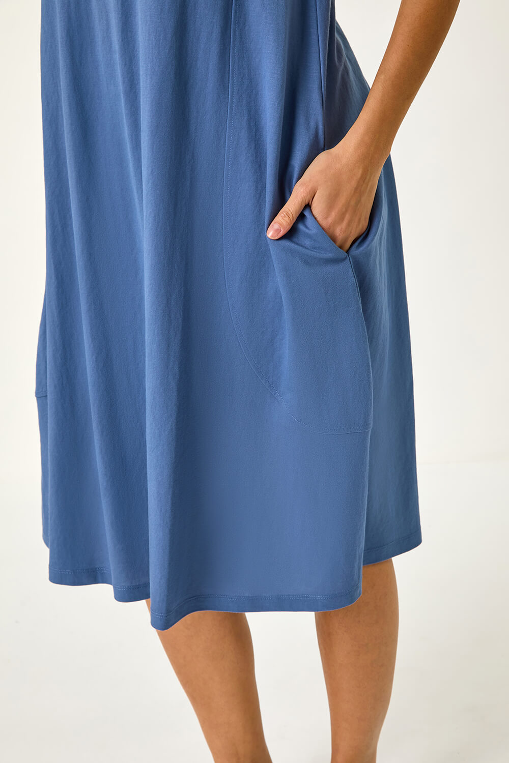 Blue Relaxed T-Shirt Jersey Dress, Image 6 of 5