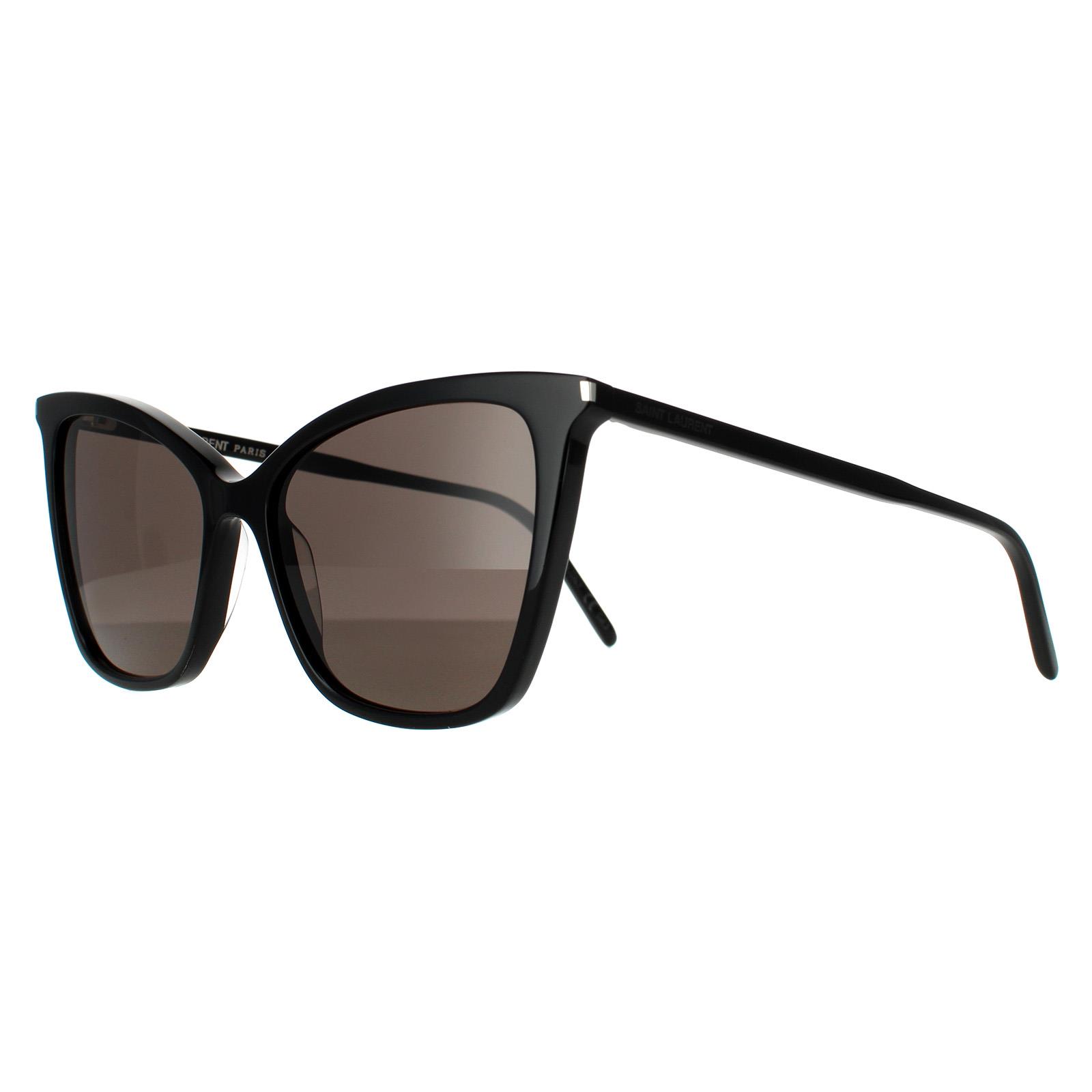 Black Saint Laurent Black Cat Eye Black Grey Sunglasses, Image 2 of 6