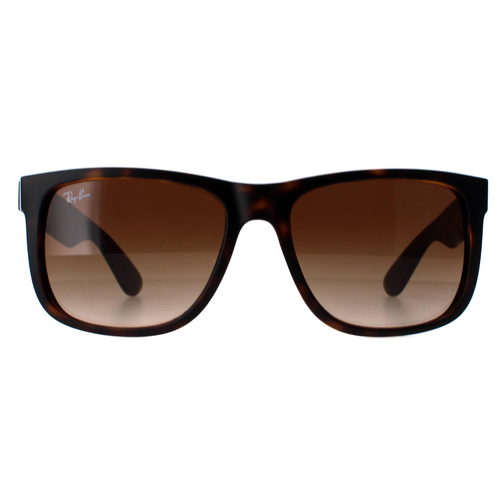 Brown Ray-Ban Brown Rectangle Rubber Light Havana Brown Gradient Sunglasses, Image 1 of 6