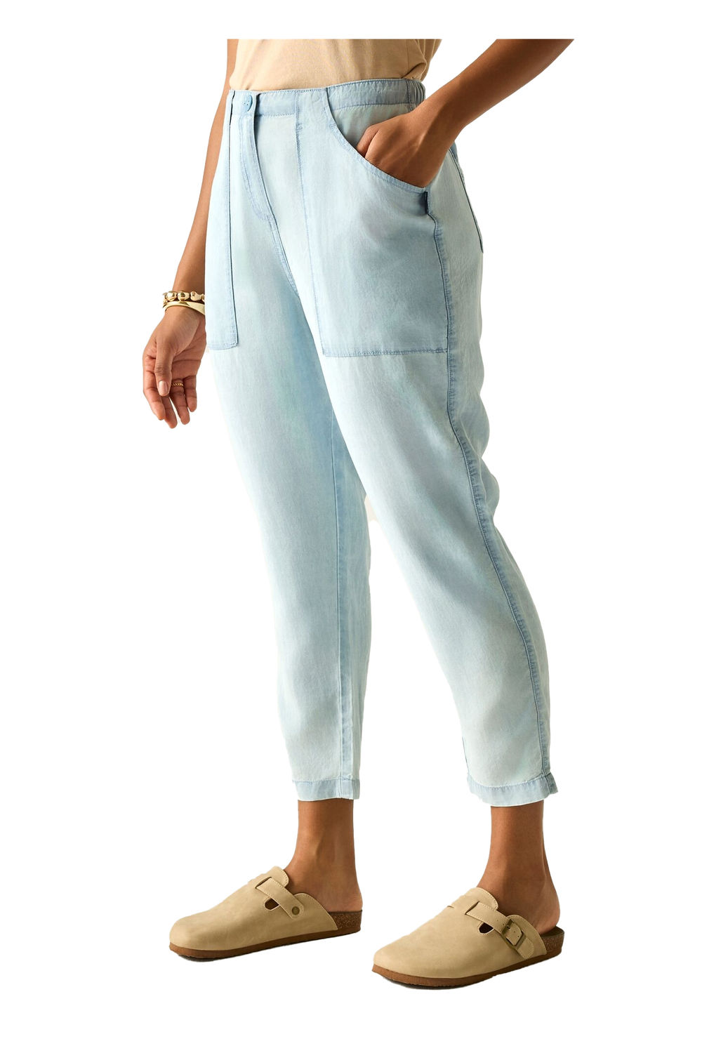 Denim Shorebella Capri Trousers, Image 5 of 6