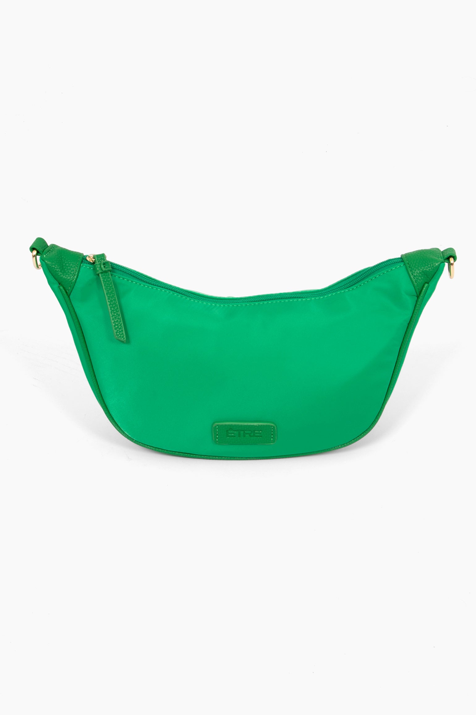 Pink Plain Half Moon Crossbody Bag