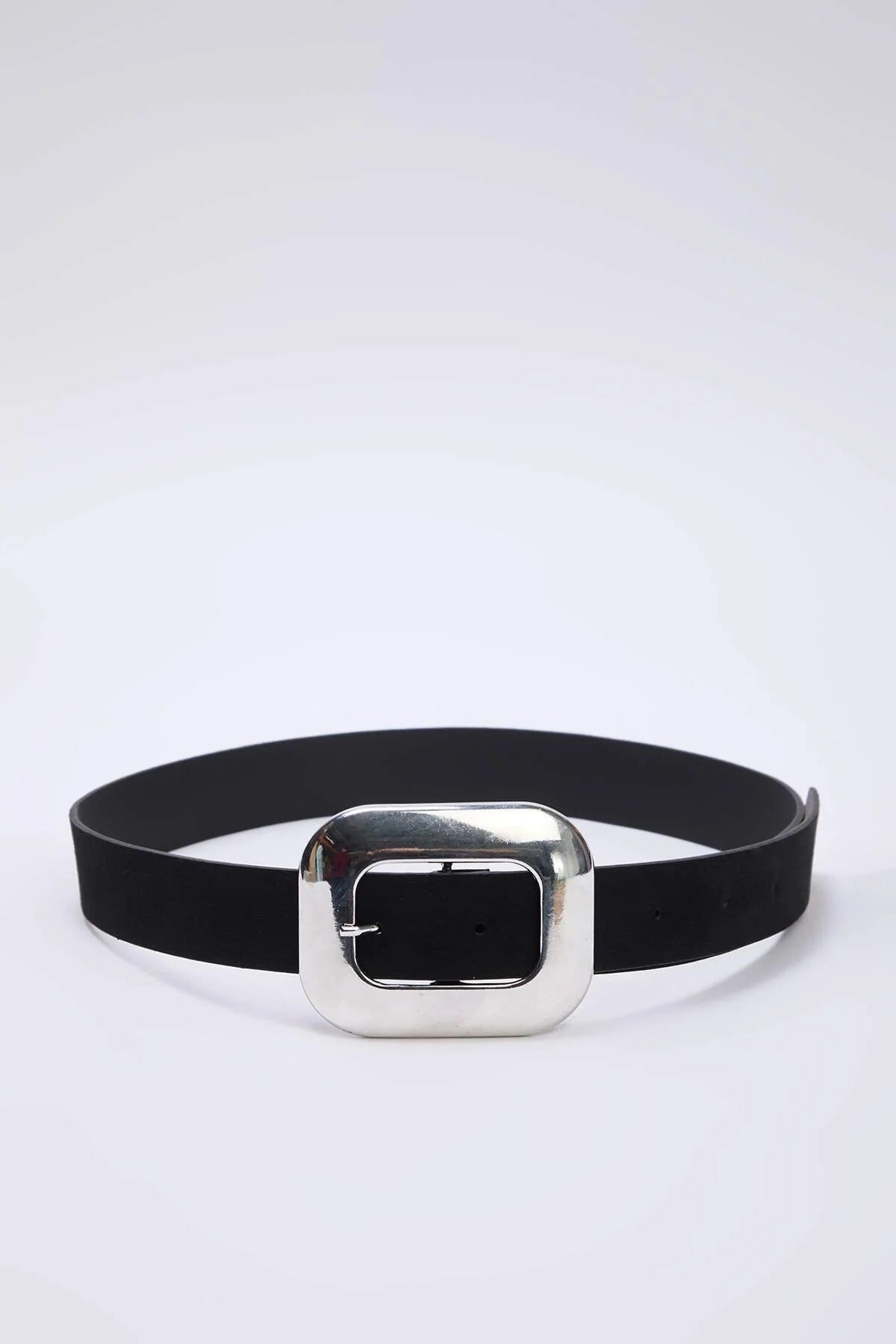 Black Square Buckle Detail Women’s Belt, Image 1 of 3