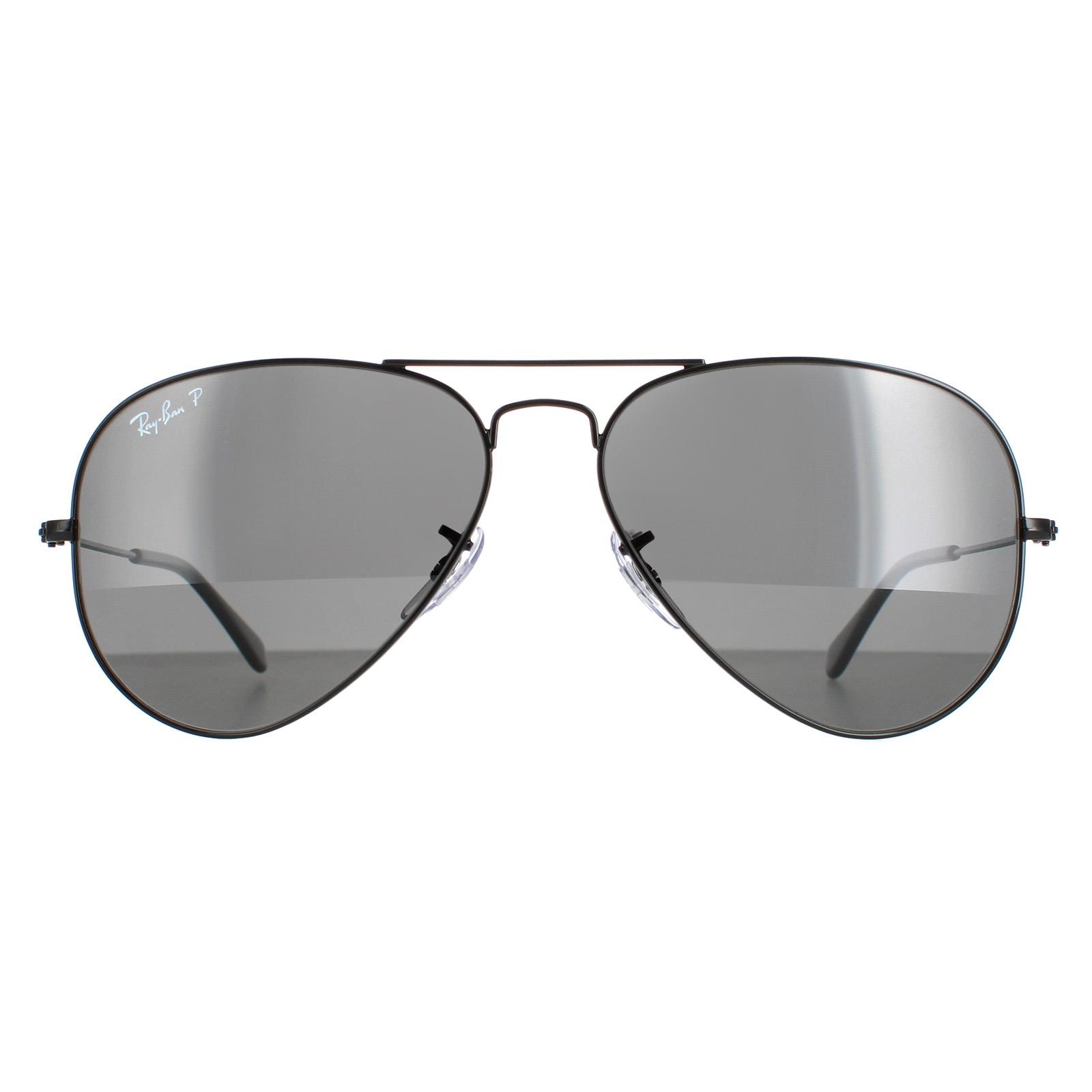 Black Aviator Polished Black Black Polarized Aviator 3025, Image 1 of 4