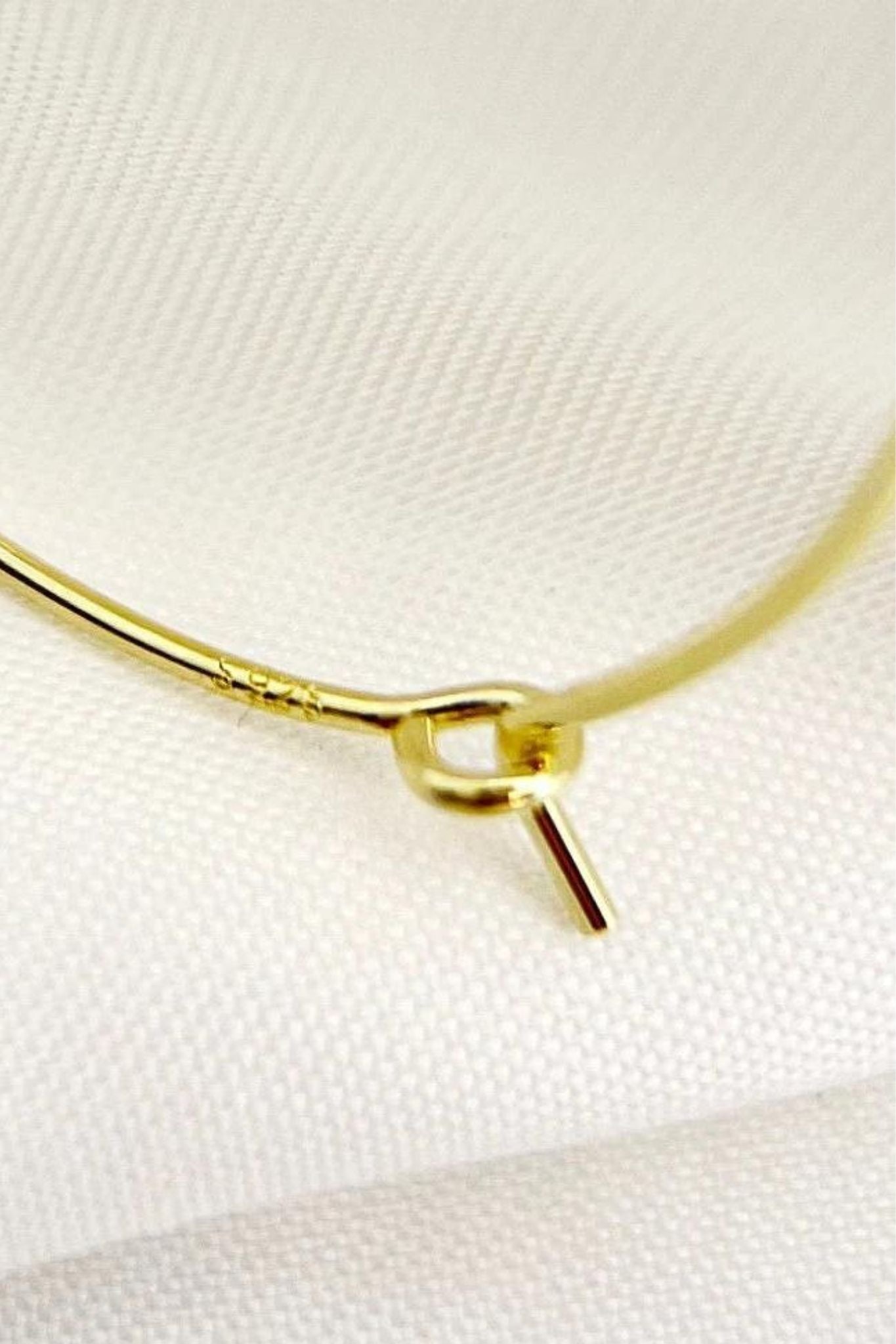 Gold 14K Gold Plated Thin Hoops, Image 8 of 8