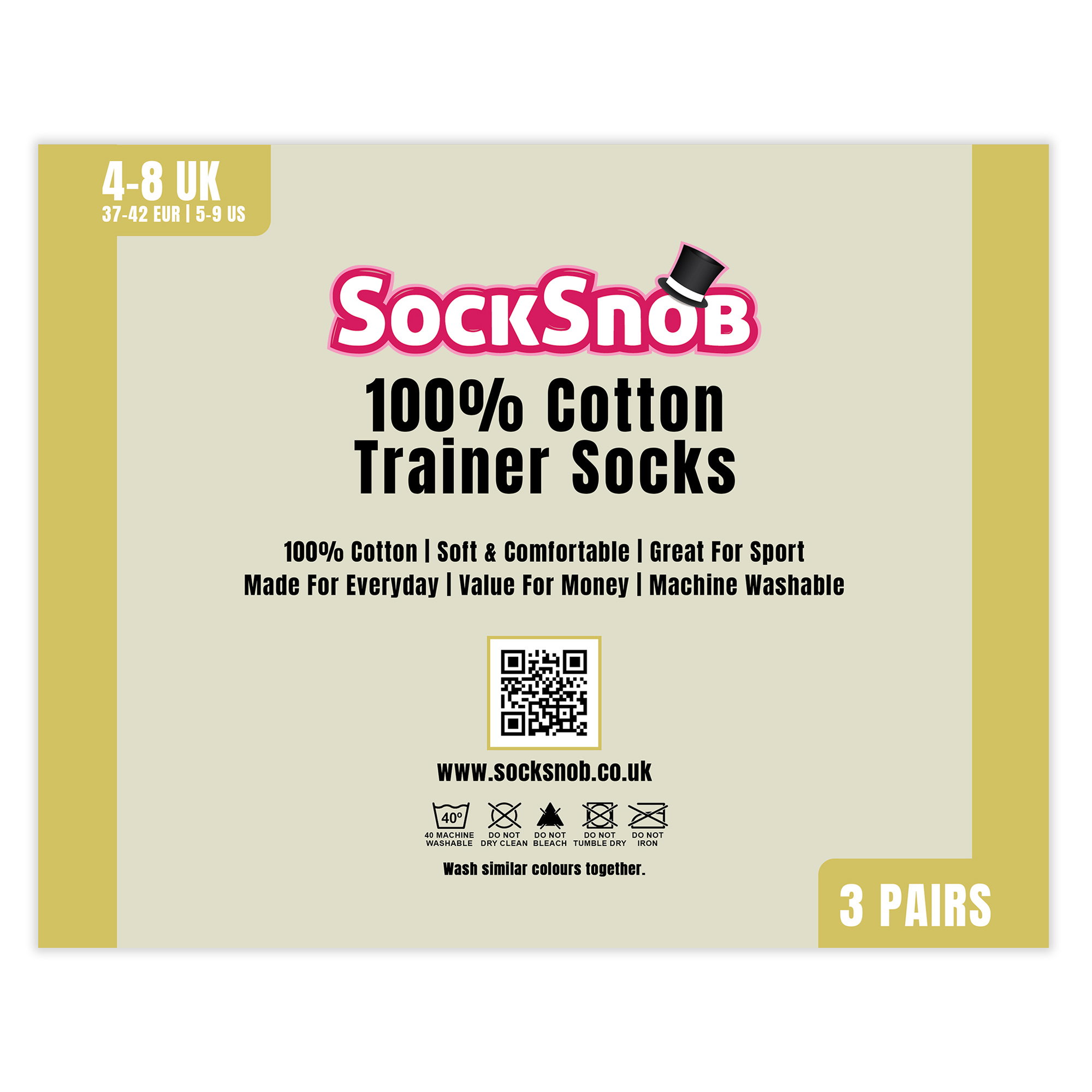 Black 3 Pack Wo 100% Cotton Trainer Socks, Image 5 of 5