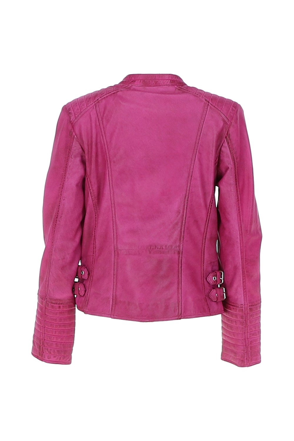 Purple Ashwood Leather Purple 'Casey' Real Leather Biker Jacket, Image 3 of 4
