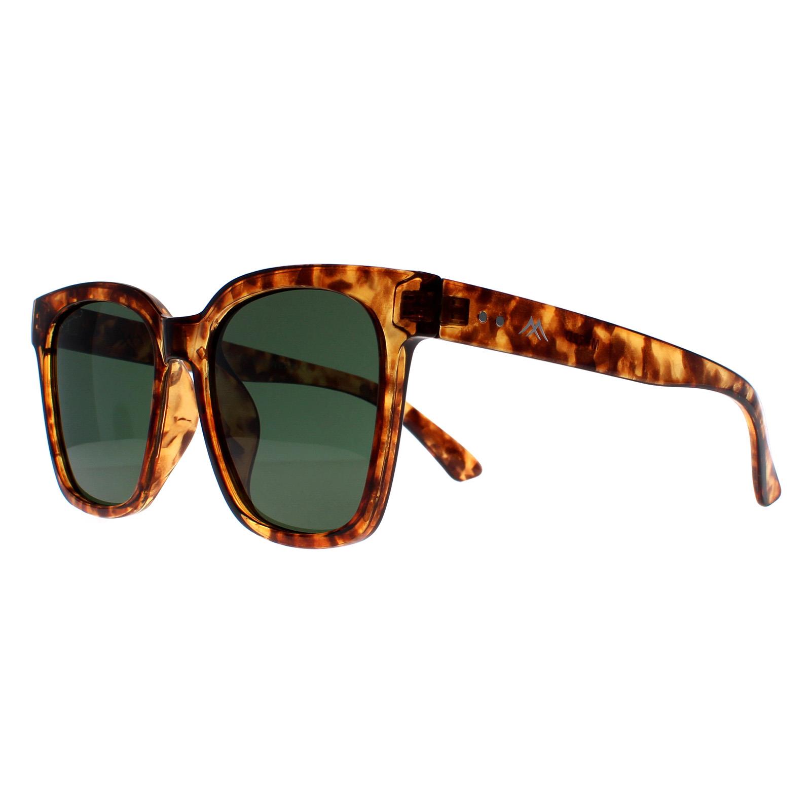 Brown Square Shiny Havana Soft Demi Green Polarized MP72, Image 2 of 4