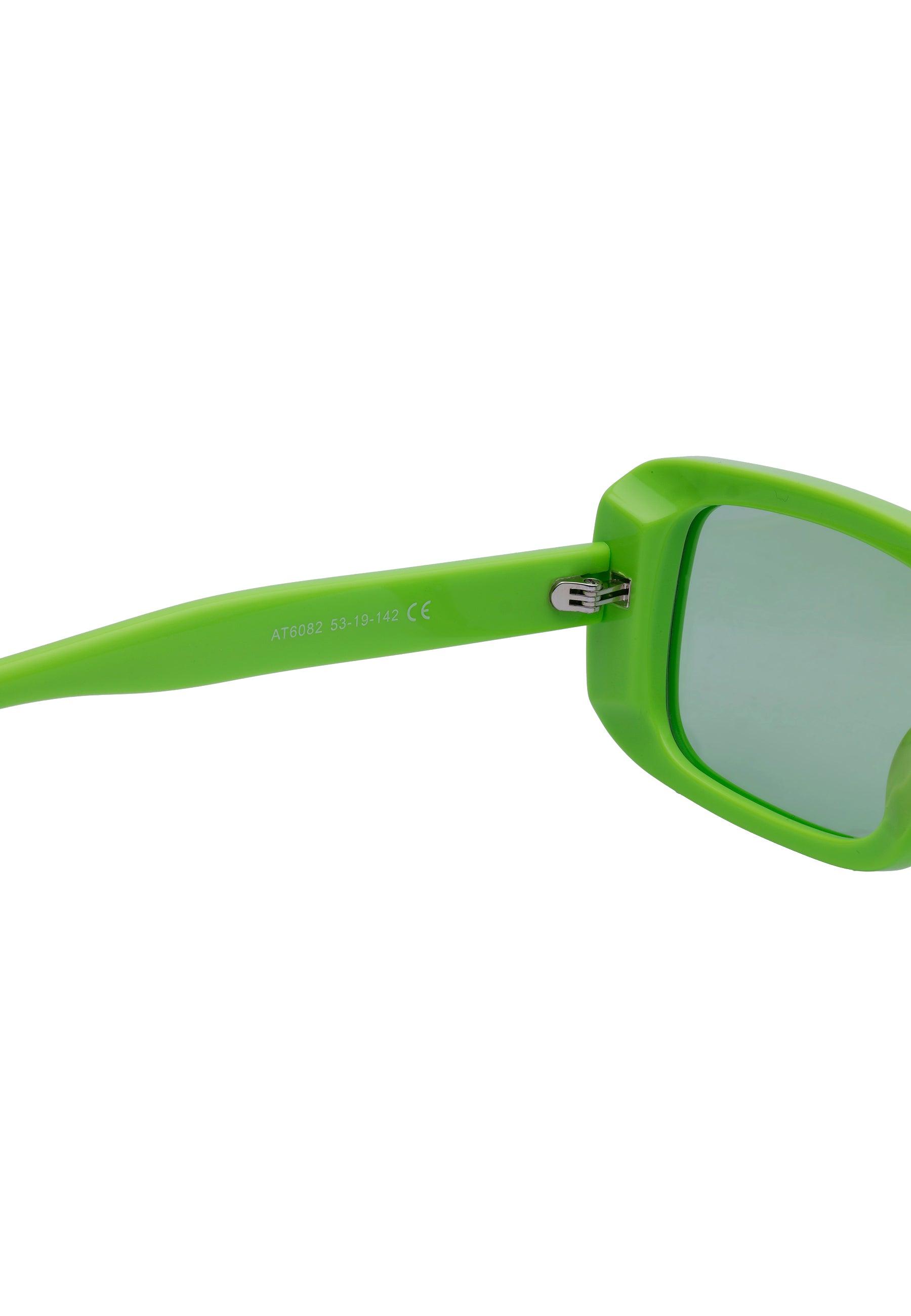 Green AVANT-GARDE PARIS Green Retro-Inspired Bold Rectangle Sunglasses, Image 4 of 7