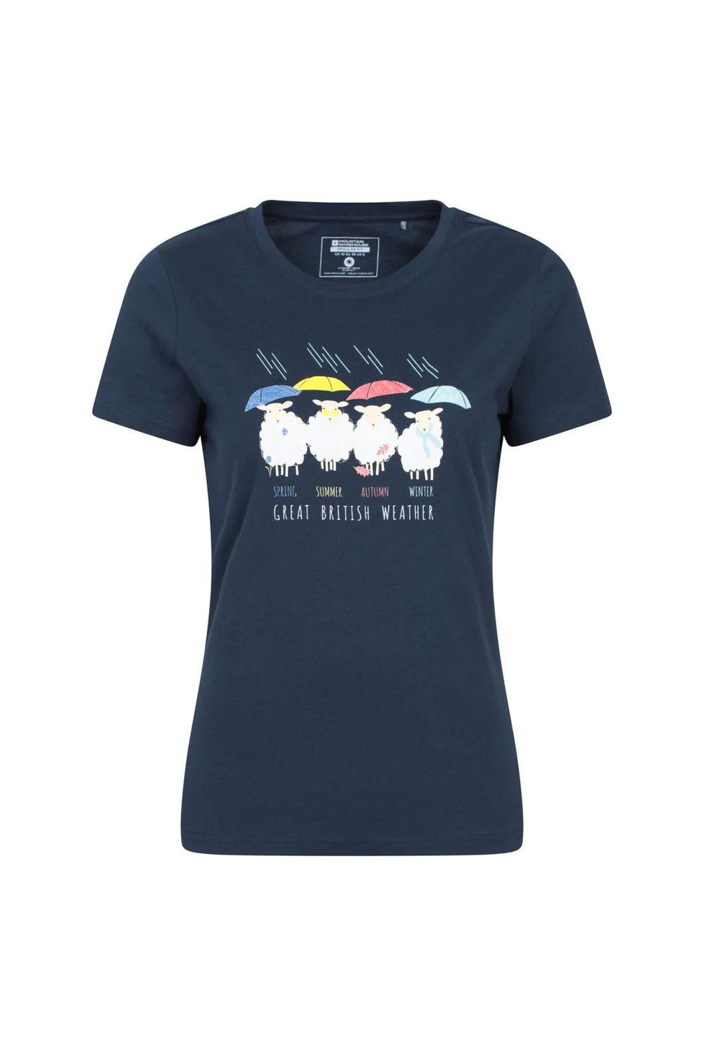 Navy Great British Weather TShirt, Image 1 of 4