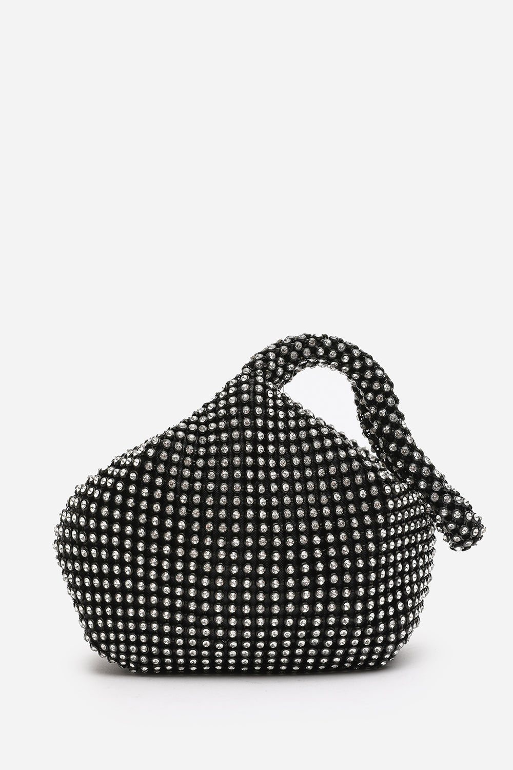 Black Nicki Diamante Mini Chainmail Pouch Bag, Image 1 of 3