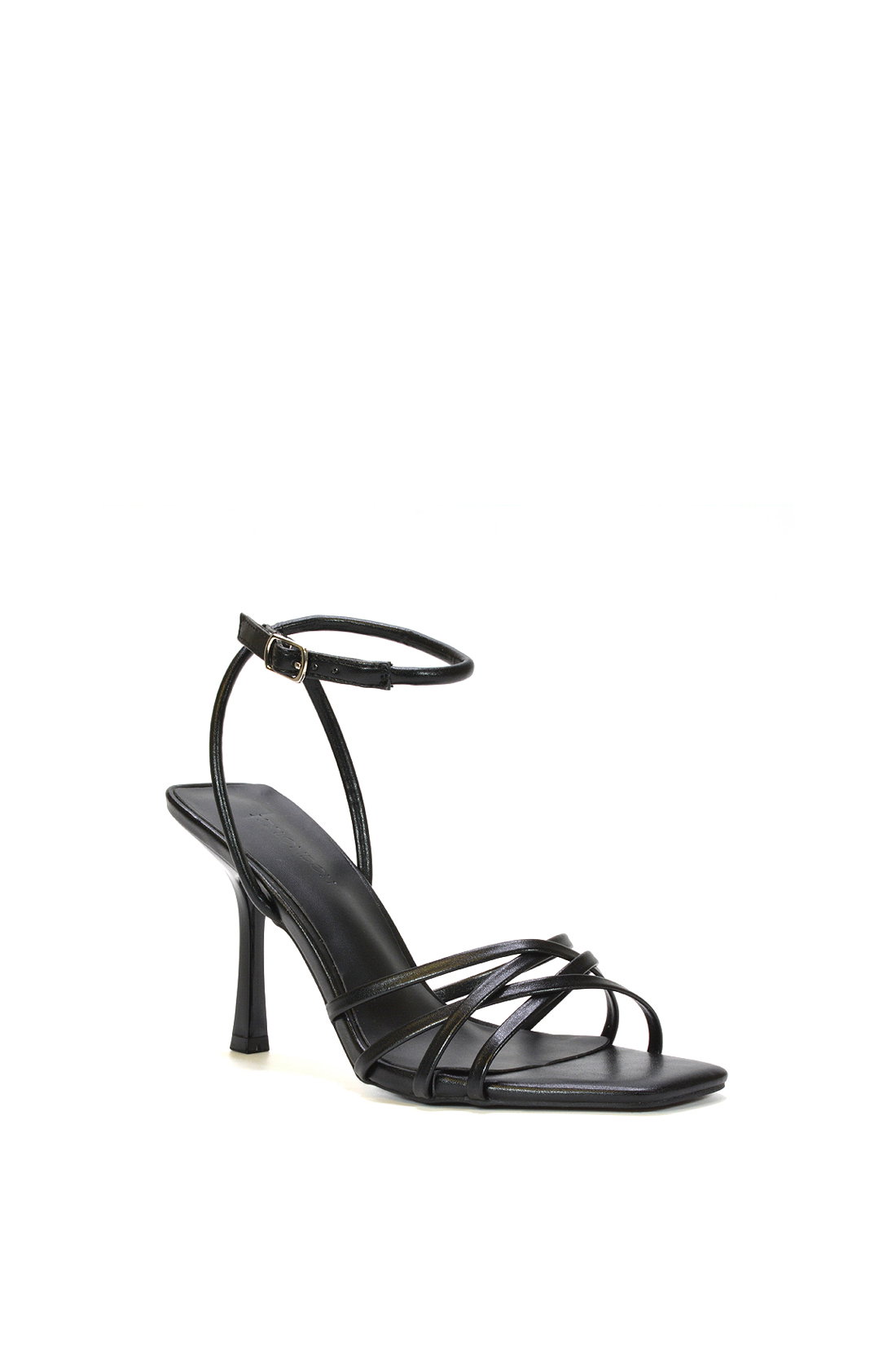 Black 'Ottoline' Strappy Stiletto Heeled Sandals With Ankle Strap, Image 2 of 6