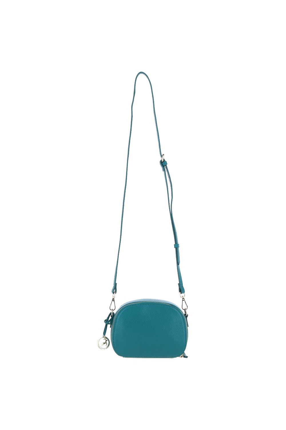 Green Real Leather Compact Crossbody Bag with Adjustable Strap, Image 4 of 4