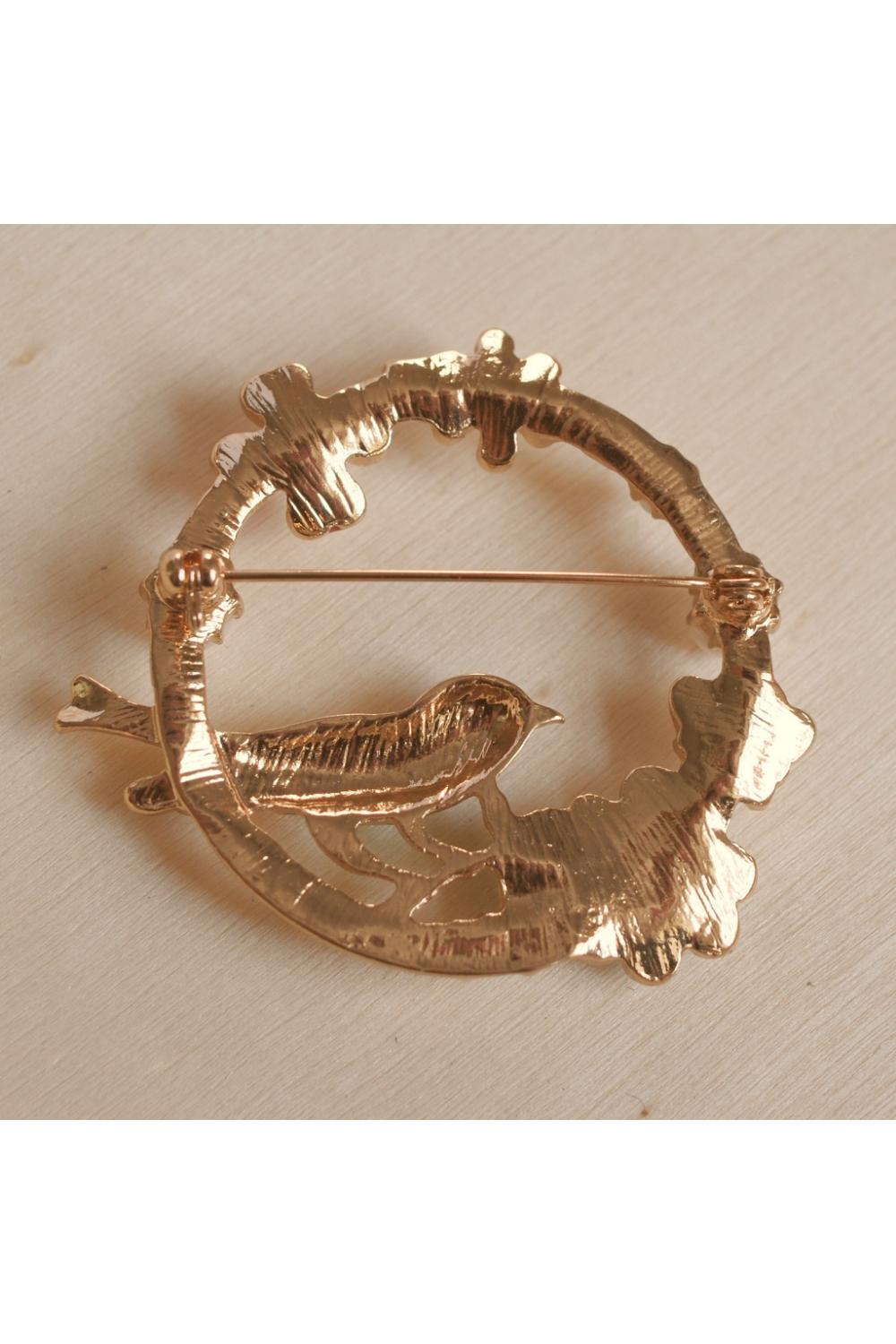 Multi Vintage Brooch with Bird in Enamel, Image 3 of 4