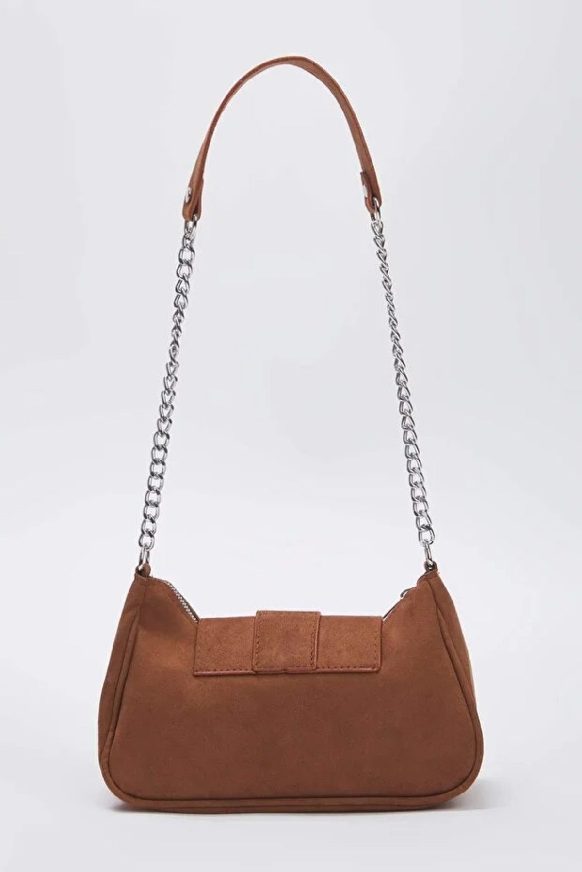Brown WOVCOR Brown Buckle Strap Mini Shoulder Bag, Image 3 of 3