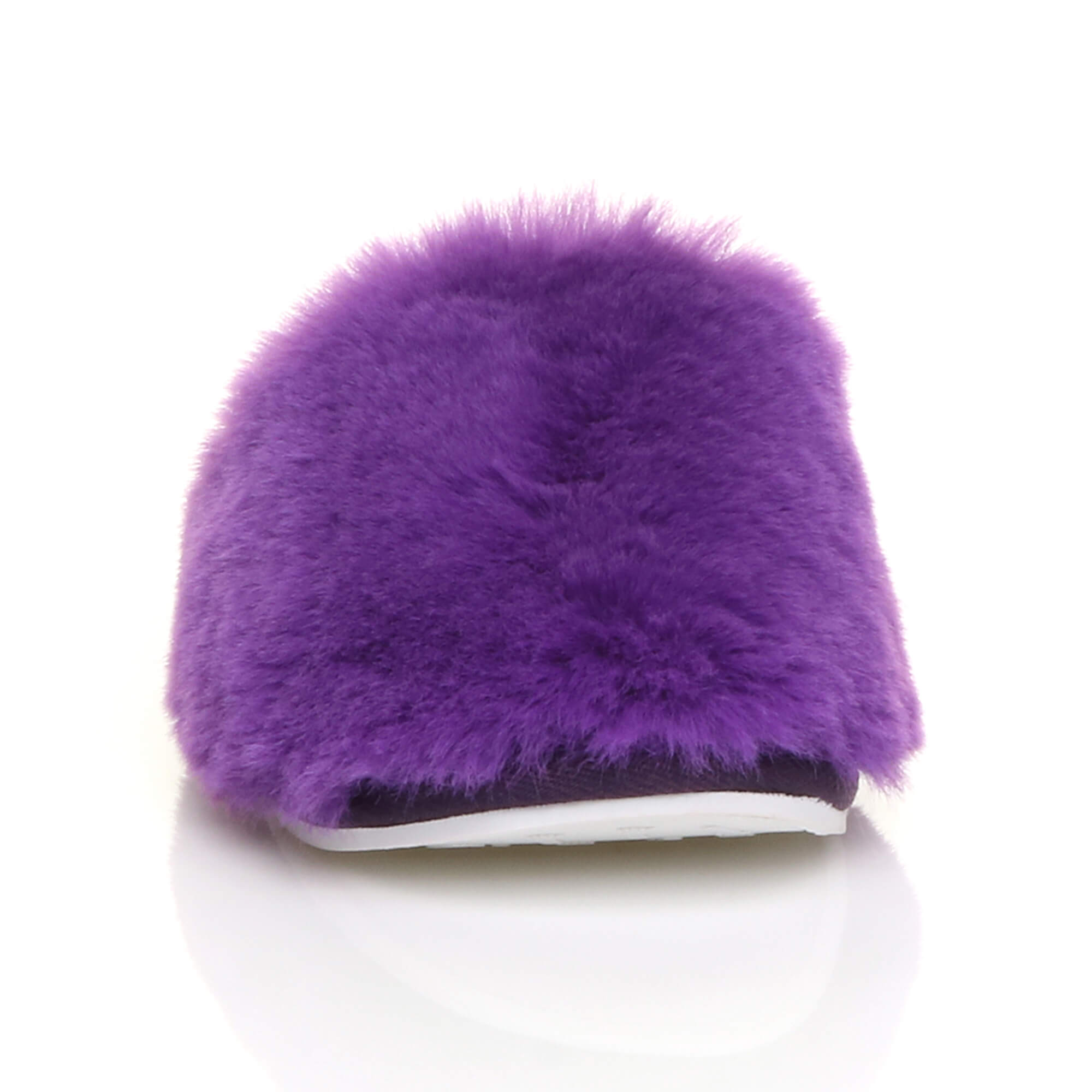 Purple AJVANI Purple Fluffy Mule Slippers, Image 5 of 5