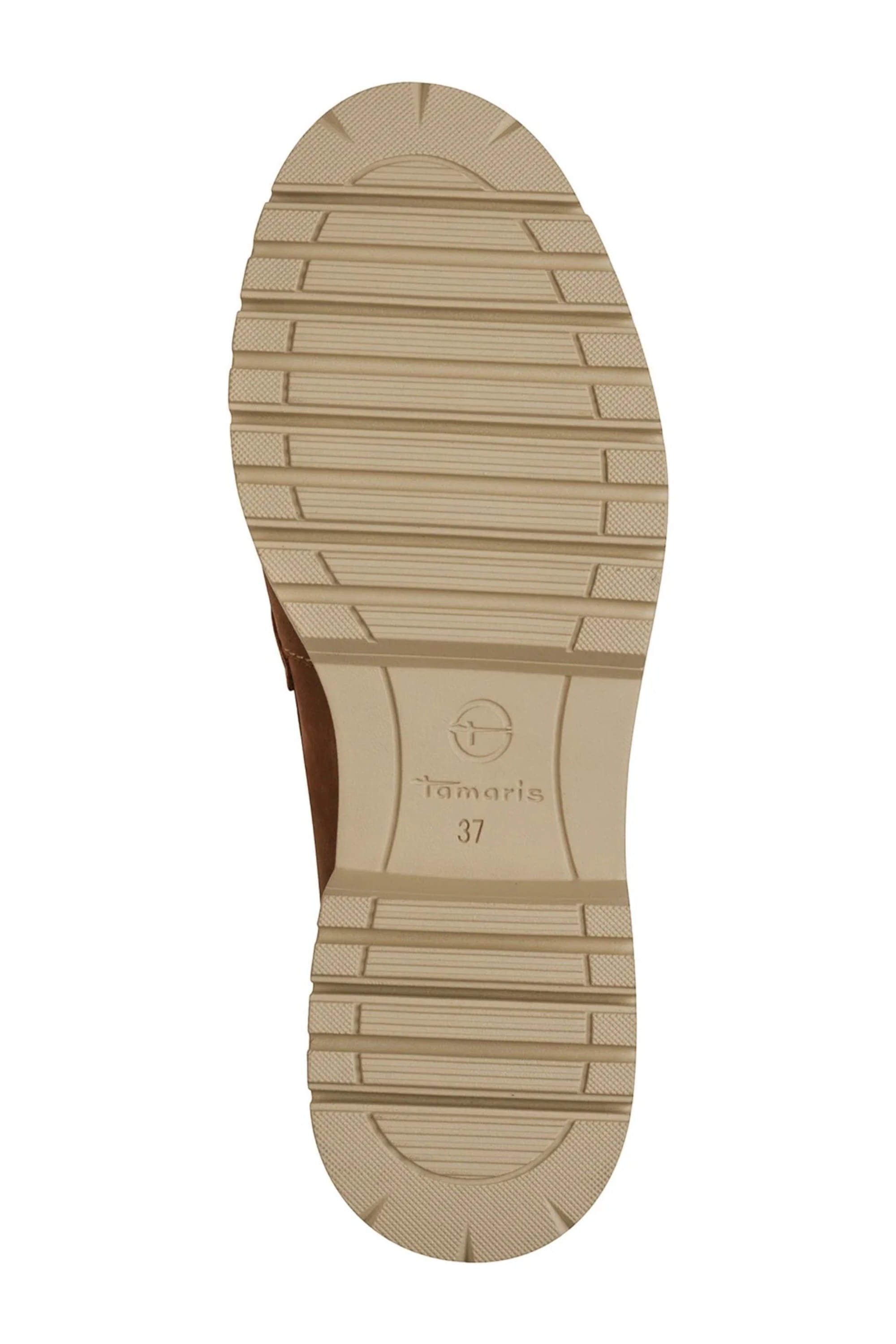 Brown Tamaris Brown Tamaris Cognac Leather Platform Loafers, Image 6 of 7