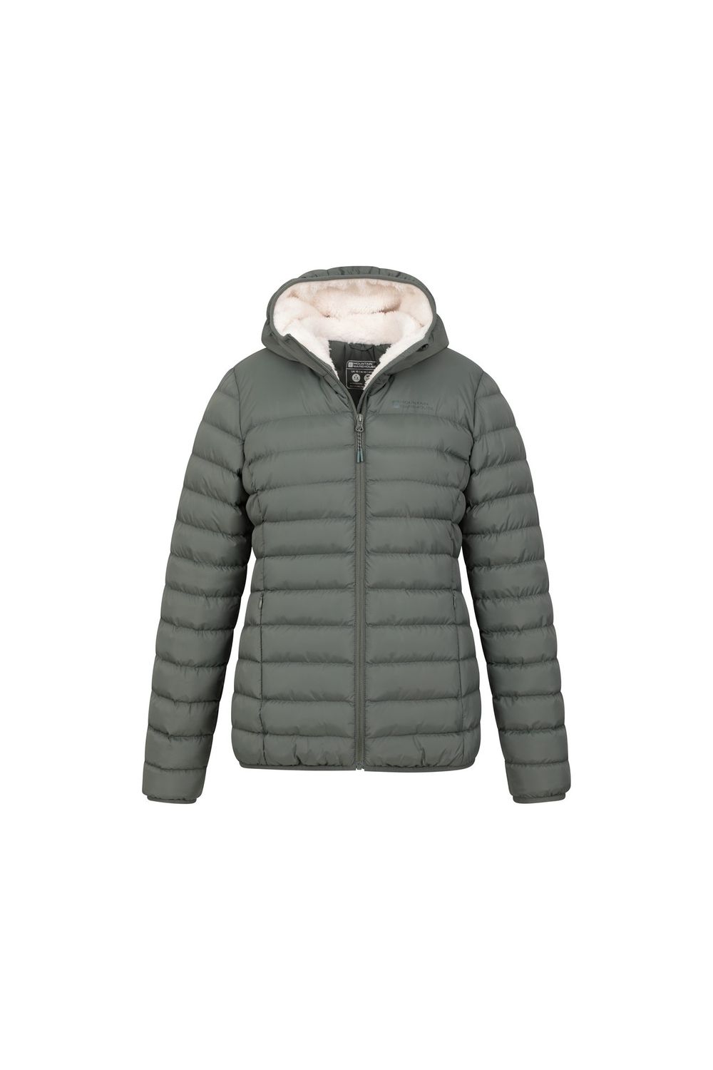 Khaki Faux Fur Lined Padded Jacket, Image 5 of 5