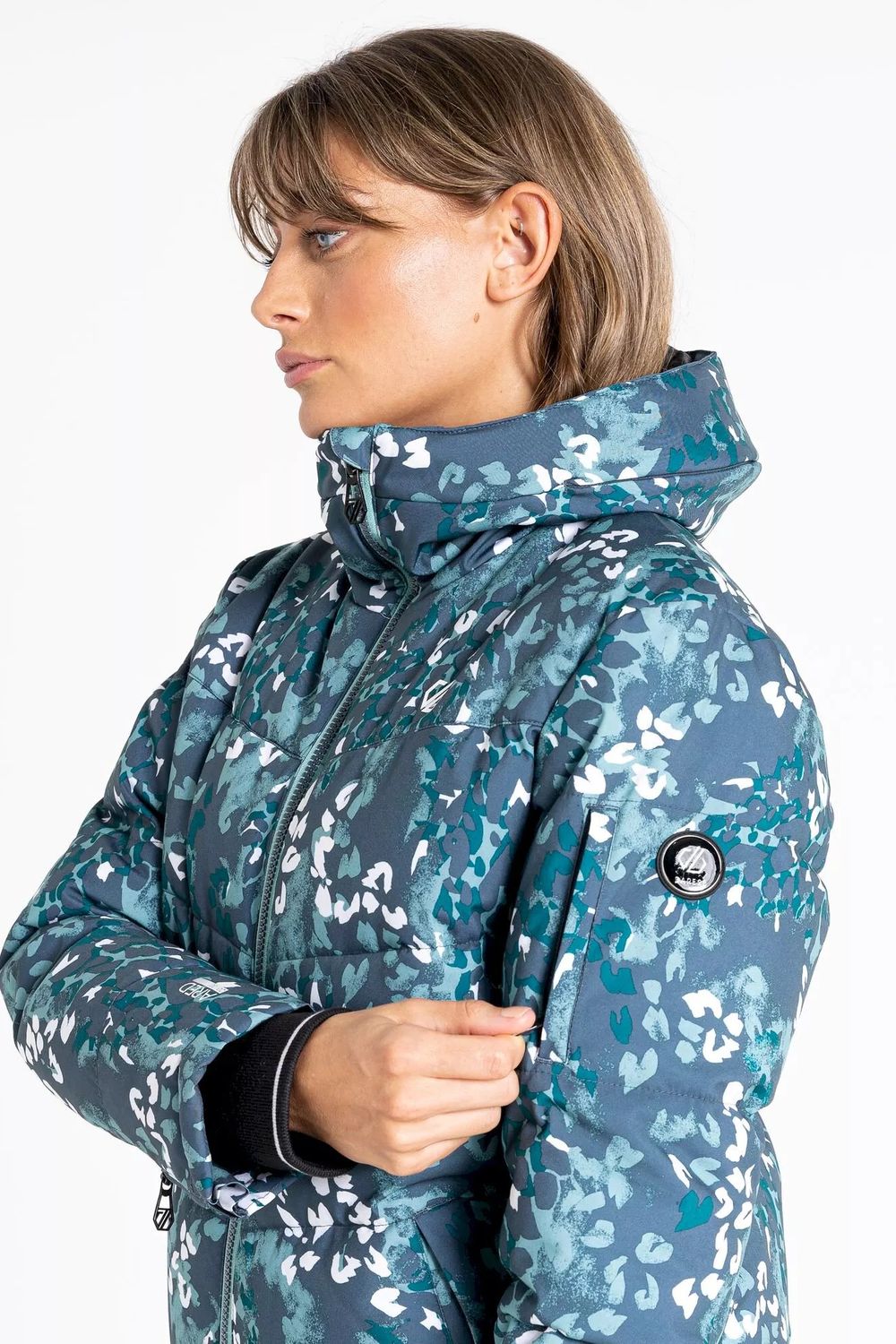 Green Verdict Animal Print Insulated Ski Jacket, Image 4 of 8