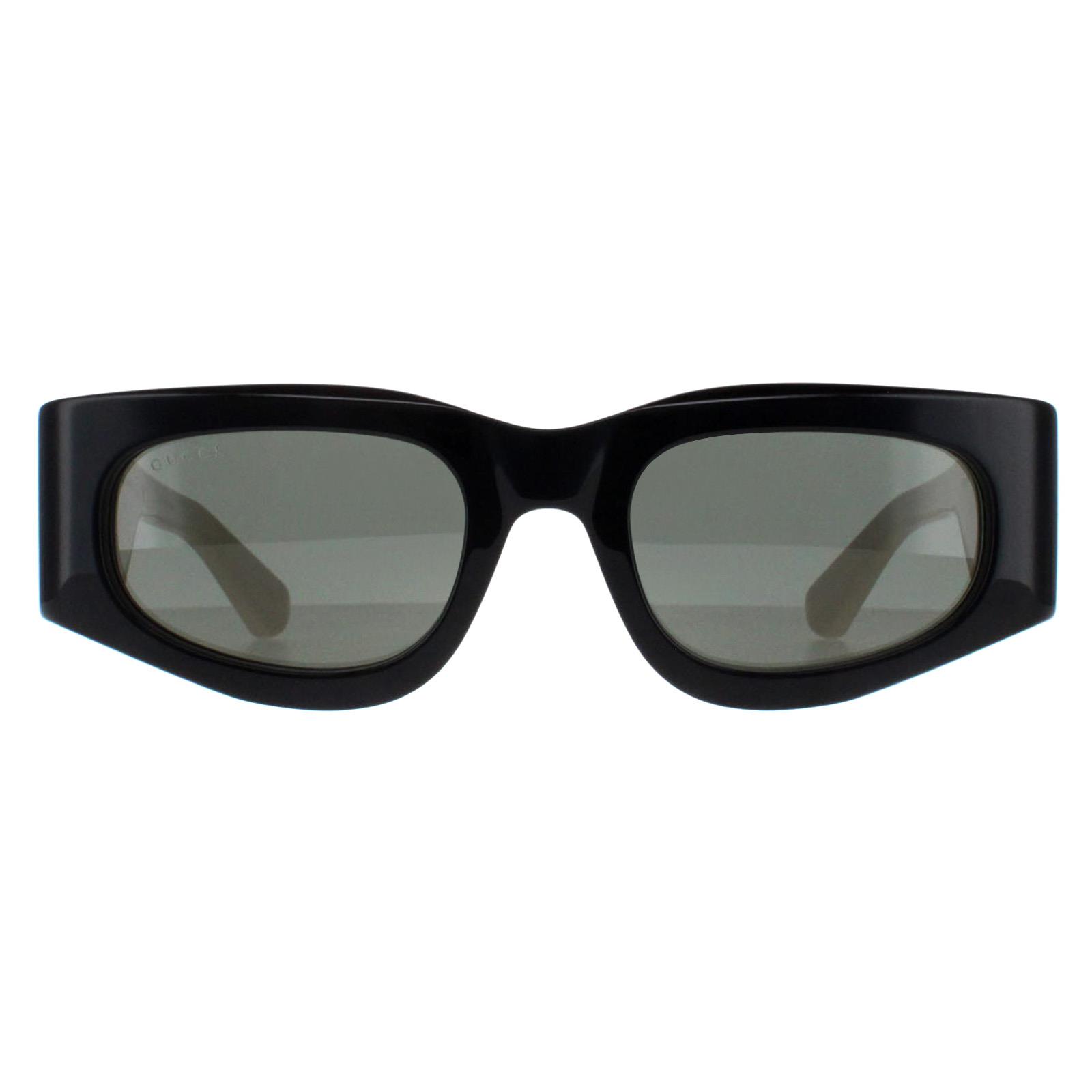 Black Gucci Black Rectangle Black with Ivory Grey GG1664S, Image 1 of 4