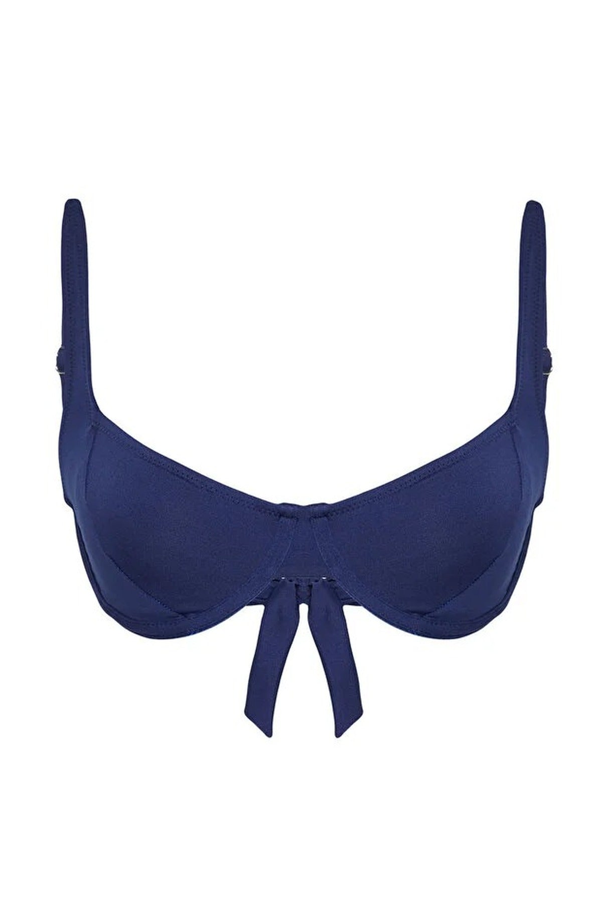 Navy Padded Balconette Bikini Top, Image 3 of 5