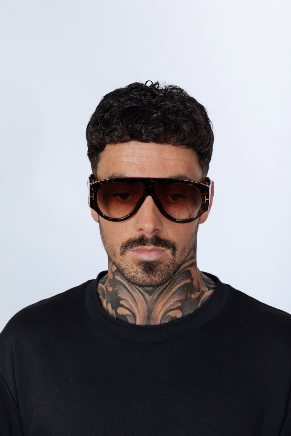 Brown SVNX Brown Oversized Rounded Sunglasses, Image 6 of 7