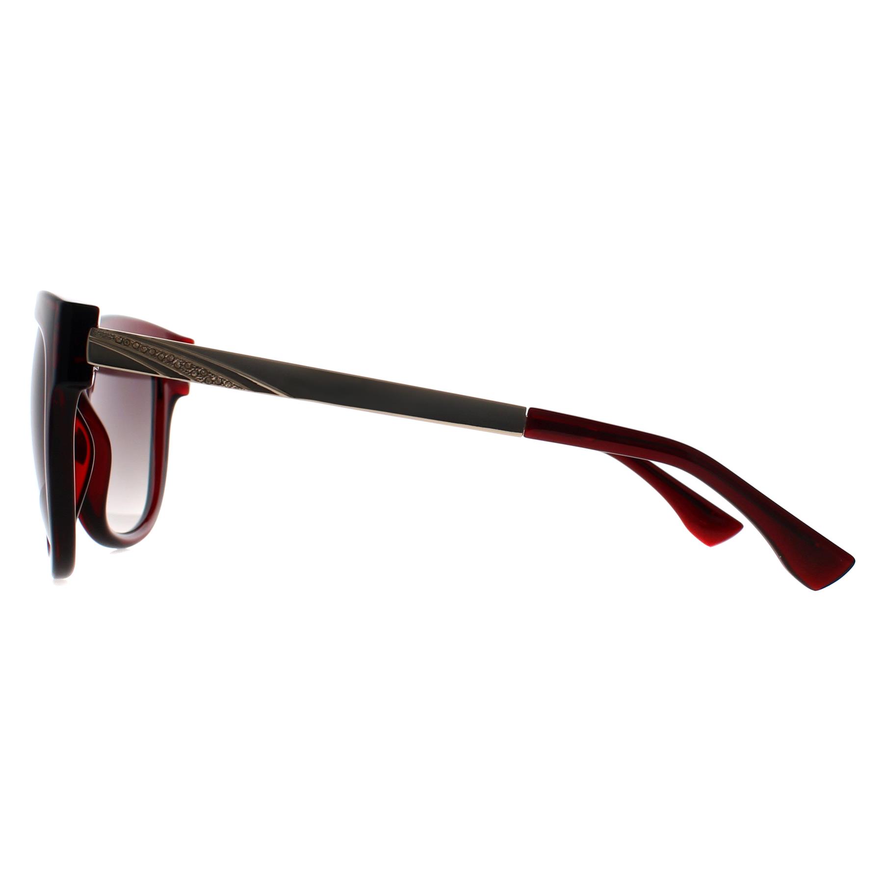 Red Cat Eye Transparent Burgundy Smoke Grey Gradient N2807, Image 3 of 3