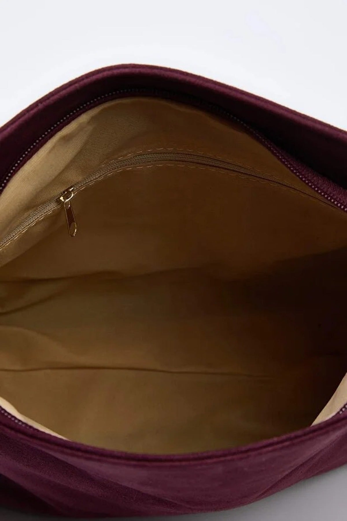 Burgundy WOVCOR Burgundy Soft Suede Foldover Clutch Bag, Image 2 of 4