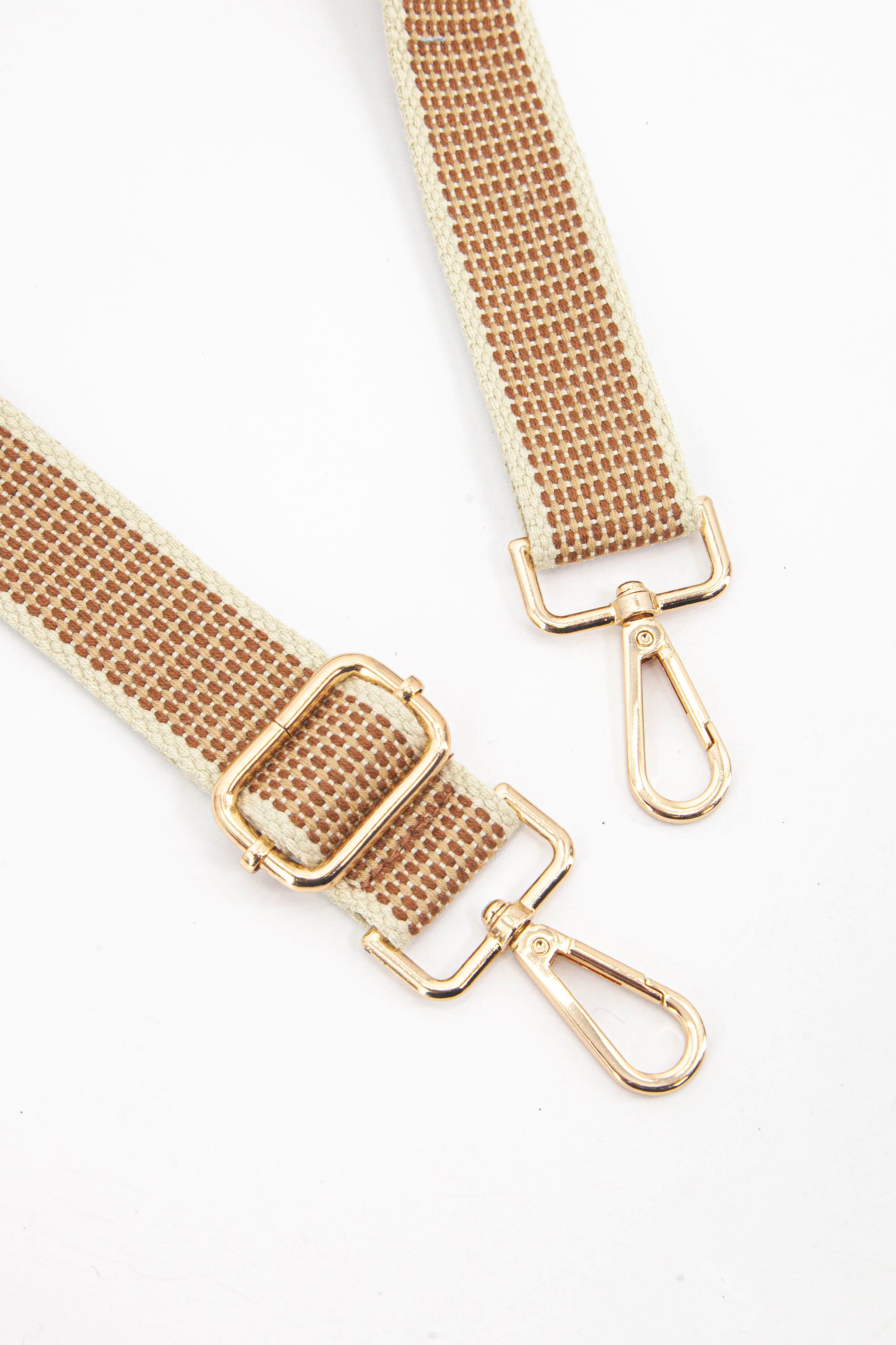 Tan Rattan Woven Wide Bag Strap, Image 2 of 4