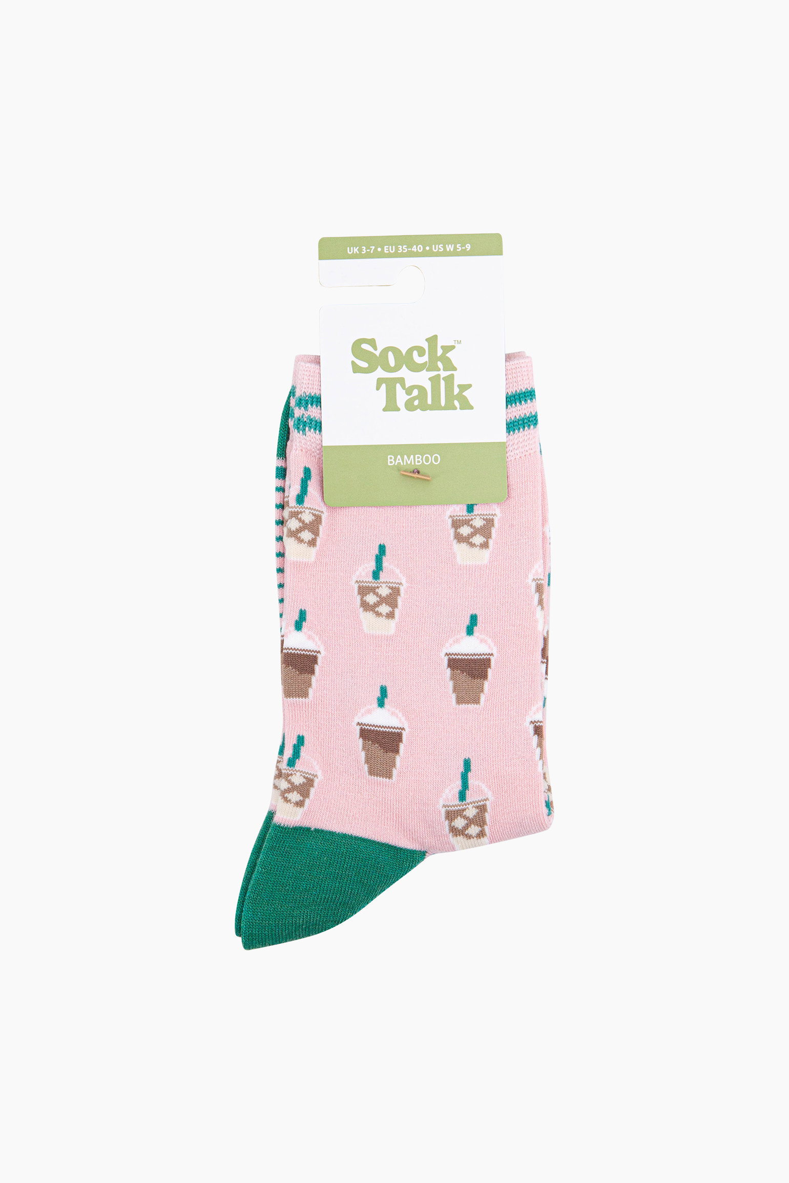 Light Pink Iced Coffee Bamboo Socks in Pink, Image 4 of 4