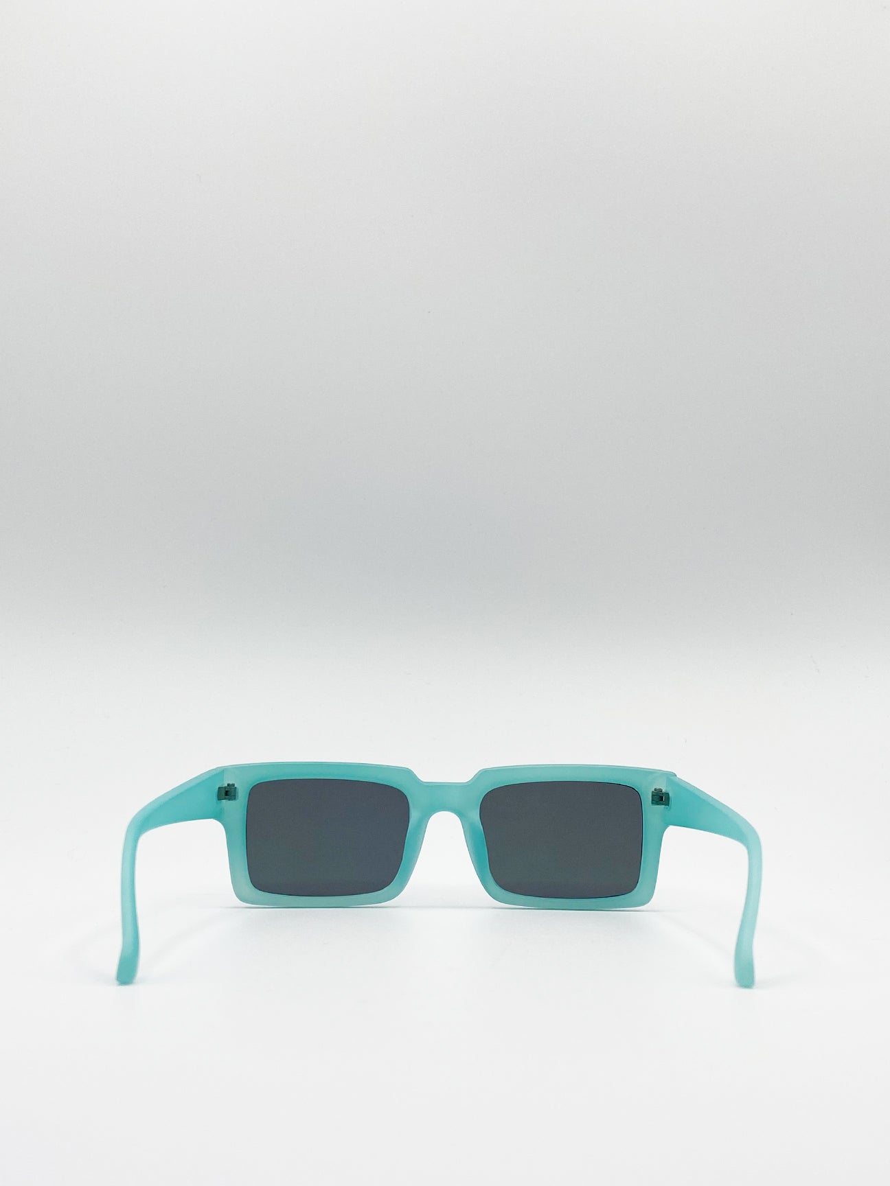 Mint Square Matte Crystal Frame Sunglasses, Image 6 of 6