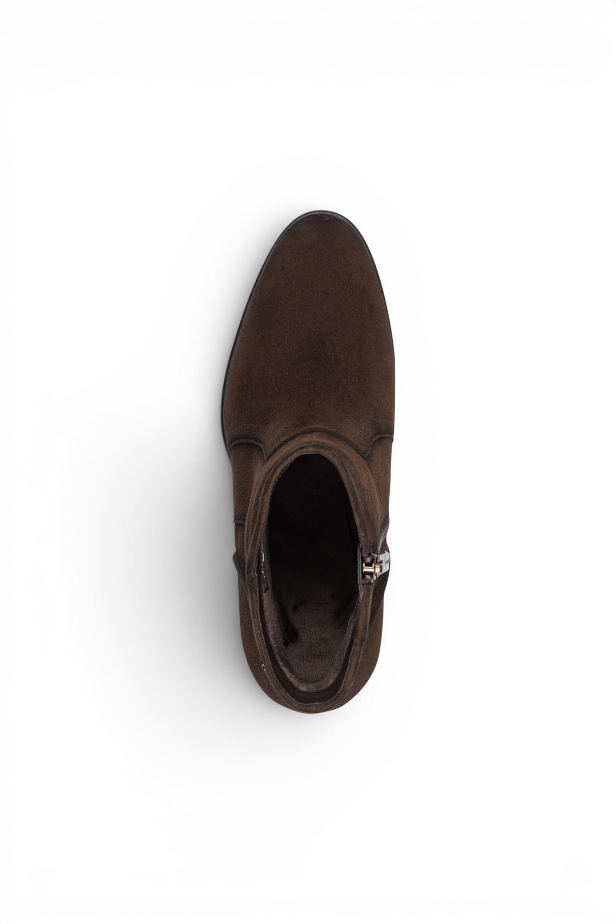 Dark Brown Leather Heeled Ankle Boots - 25313-47, Image 6 of 7