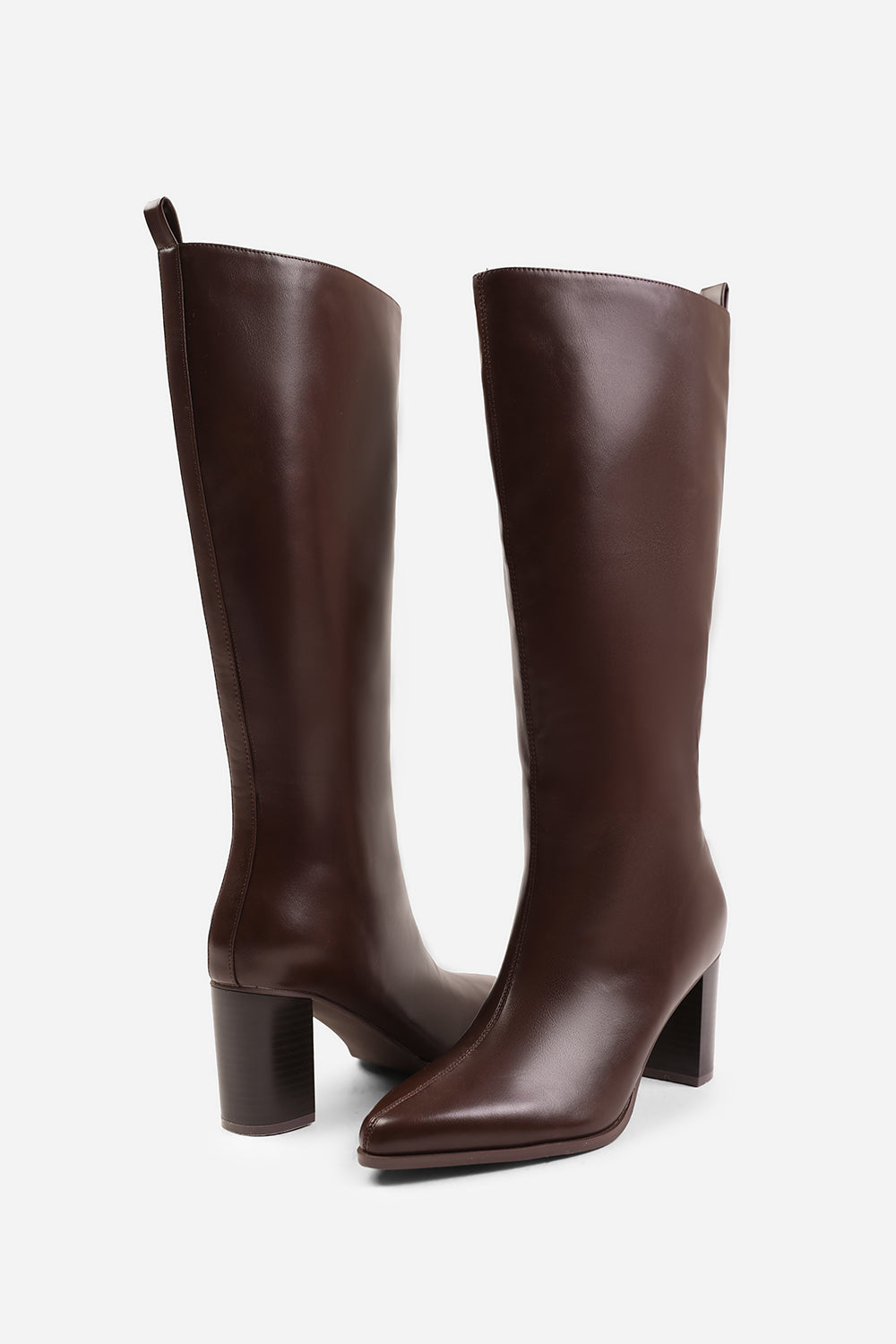 Dark Brown 'Delta' Block Heel Knee High Boots, Image 3 of 4