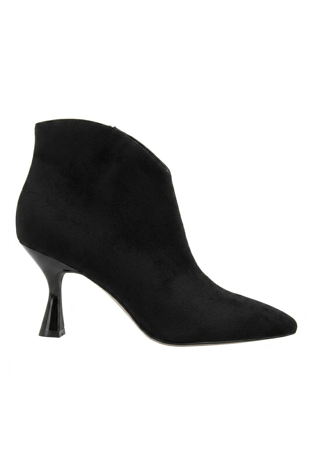 Black Amelia Faux Suede Kitten Heel Ankle Boots, Image 1 of 5
