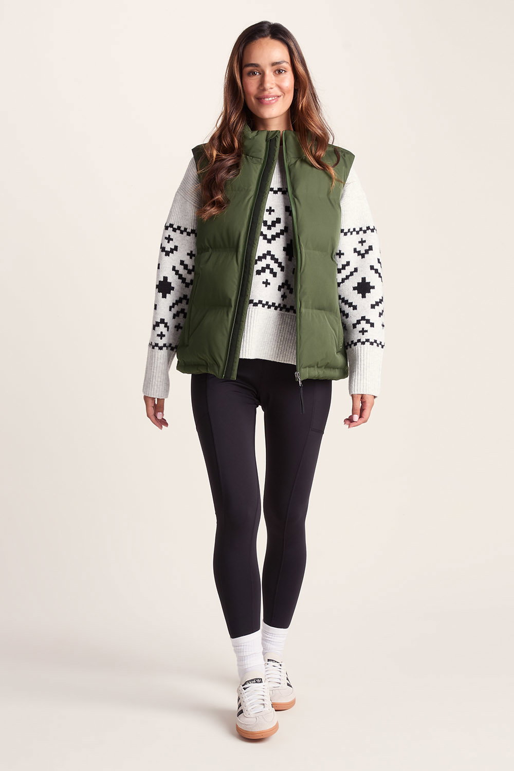 Dark Green Elyna Shower Resistant Insulated Gilet, Image 4 of 6
