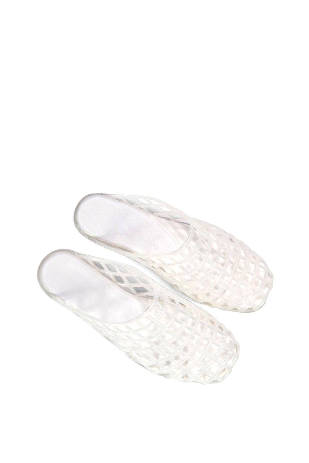 Neutral 'Opera' Slip On Cage Jelly Mule Flat Summer Sandals, Image 5 of 5