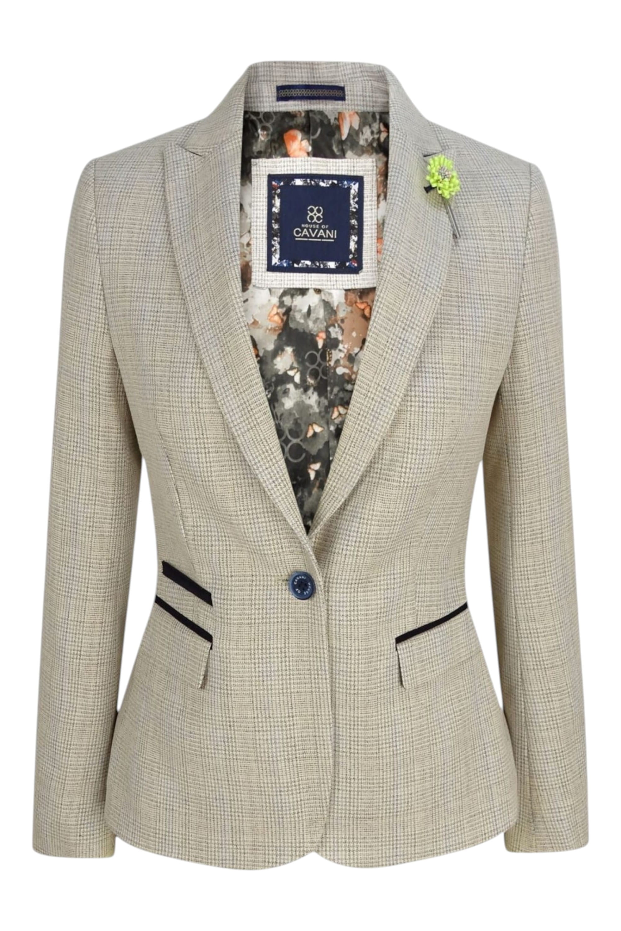 Cream Infinity Leather Cream Women's Tweed Cream Jacket Peaky Blinders, Image 1 of 6