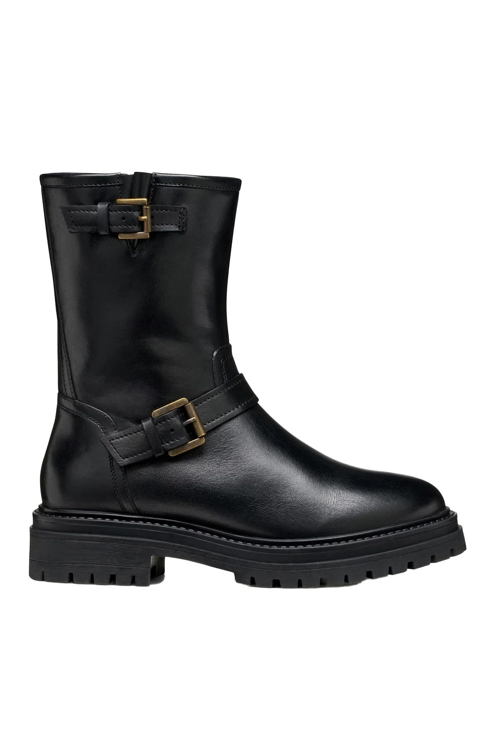 Black D Iridea D Leather Ankle Boots, Image 3 of 5
