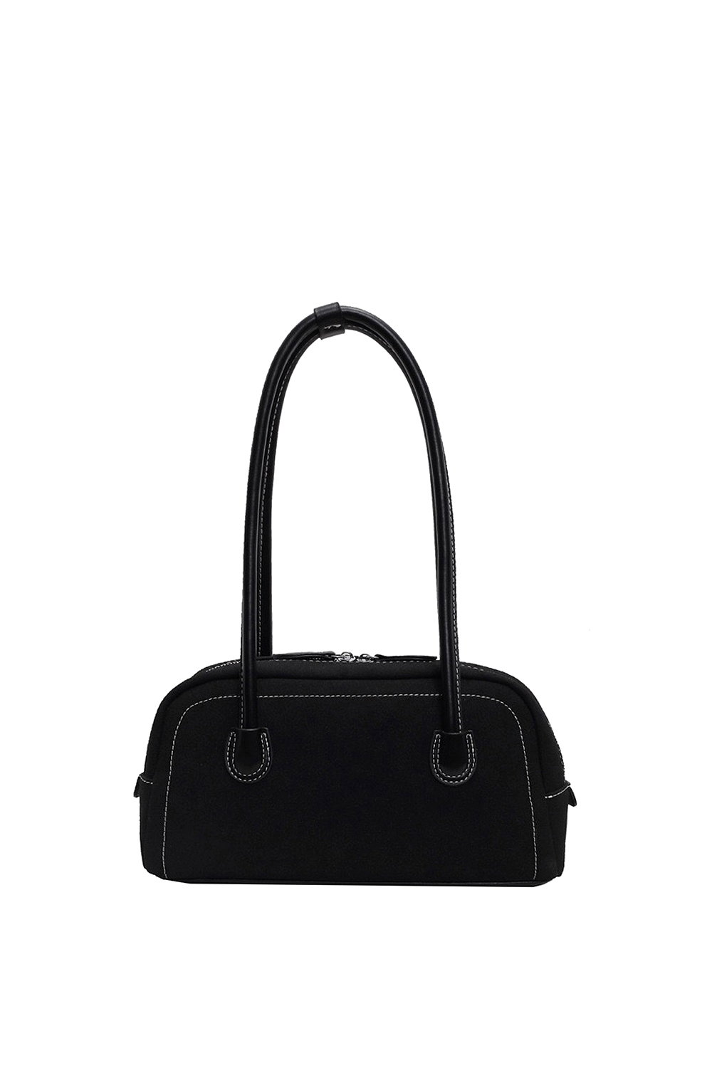 Black 'Ashden' Women's Handbag With Shoulder Strap And Faux Suede Finish