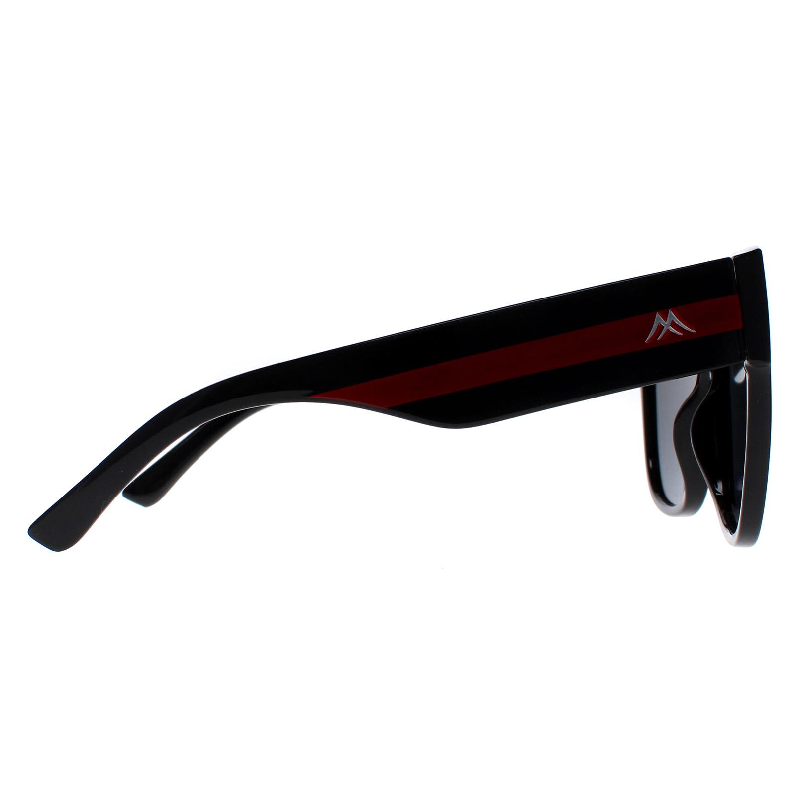 Black Square Shiny Black Red Grey Polarized MP73, Image 4 of 4