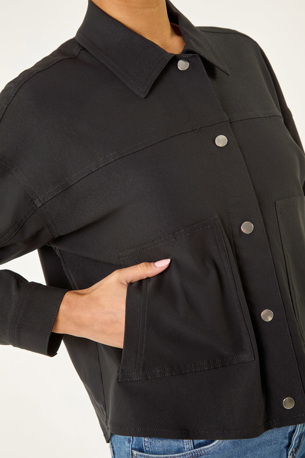 Black Patch Pocket Jacket, Image 6 of 5