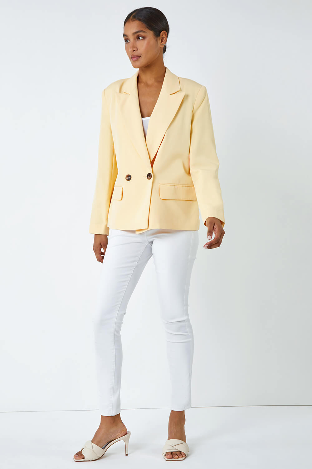 Lemon Double Breasted Button Blazer , Image 5 of 5
