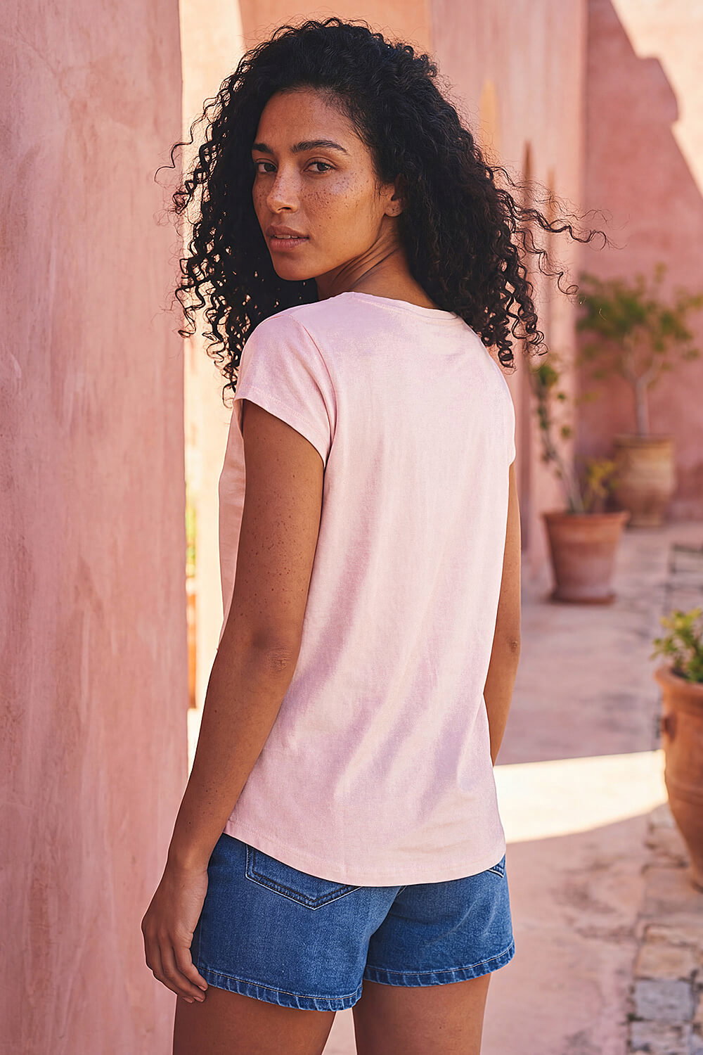 Pink Cotton Fruit Print T-Shirt, Image 4 of 4